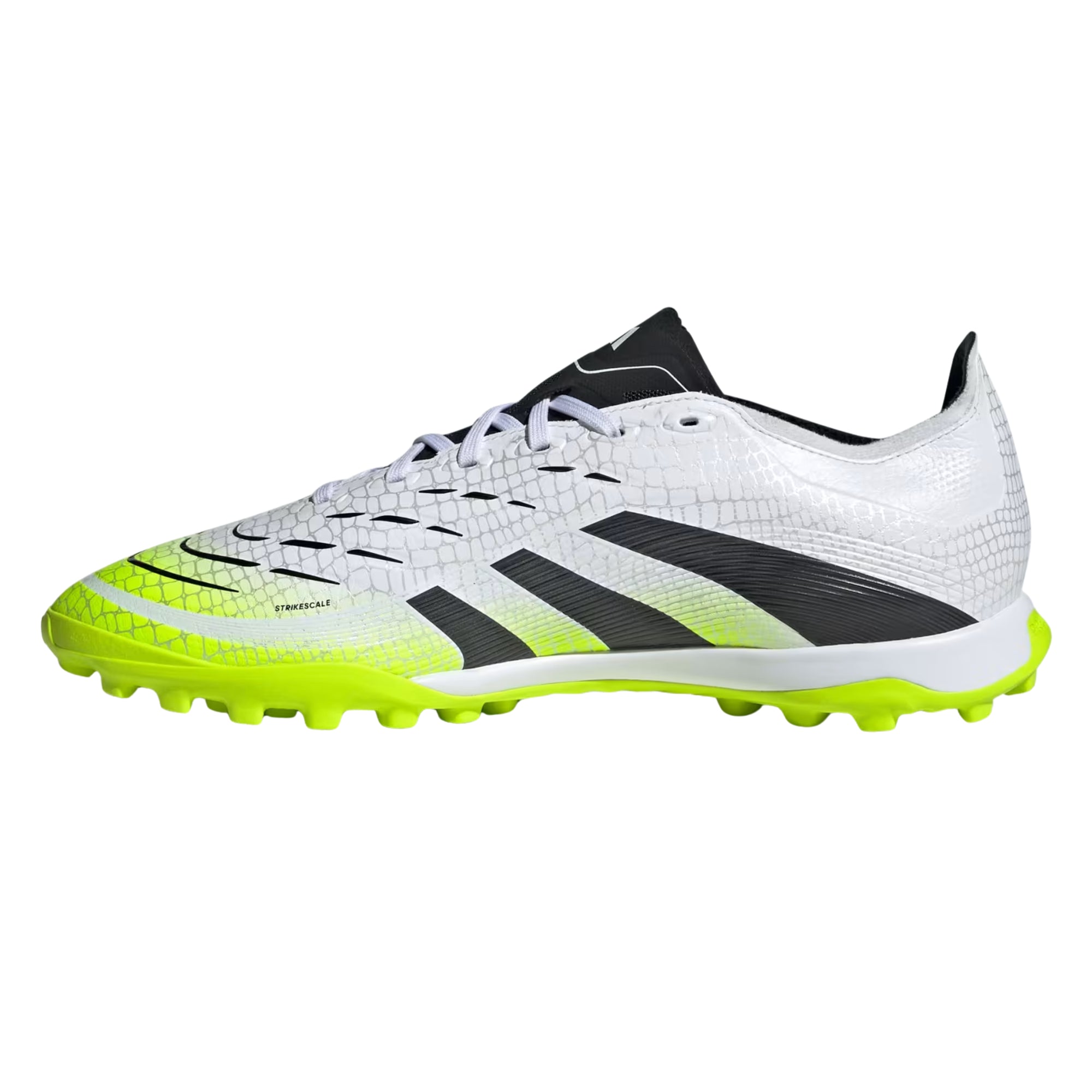 adidas Predator League Turf Soccer Shoes (White/Black/Lucid Lemon)