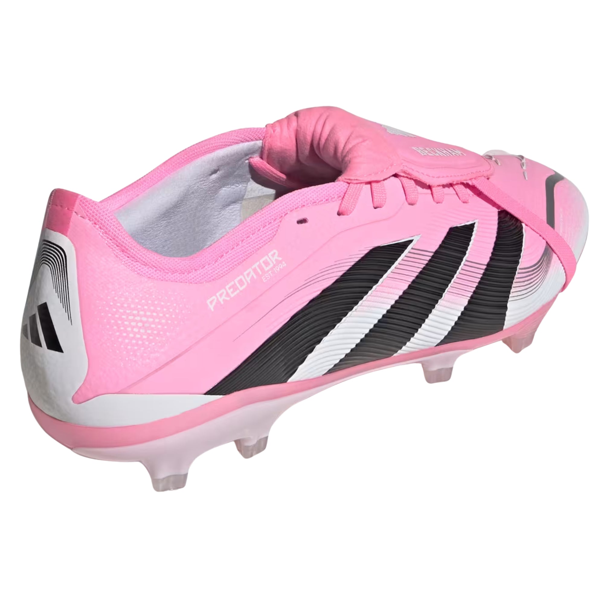adidas Predator Pro Fold-Over Tongue Firm Ground Soccer Cleats (Pink/Core Black/White)