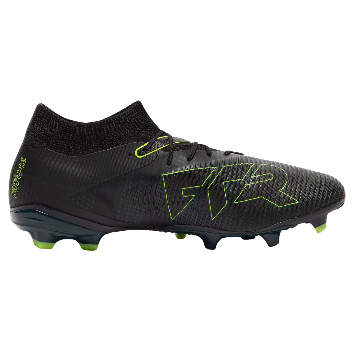 Puma Future 8 Match FG/AG Soccer Cleats (Black/Fizzy Light/Green)