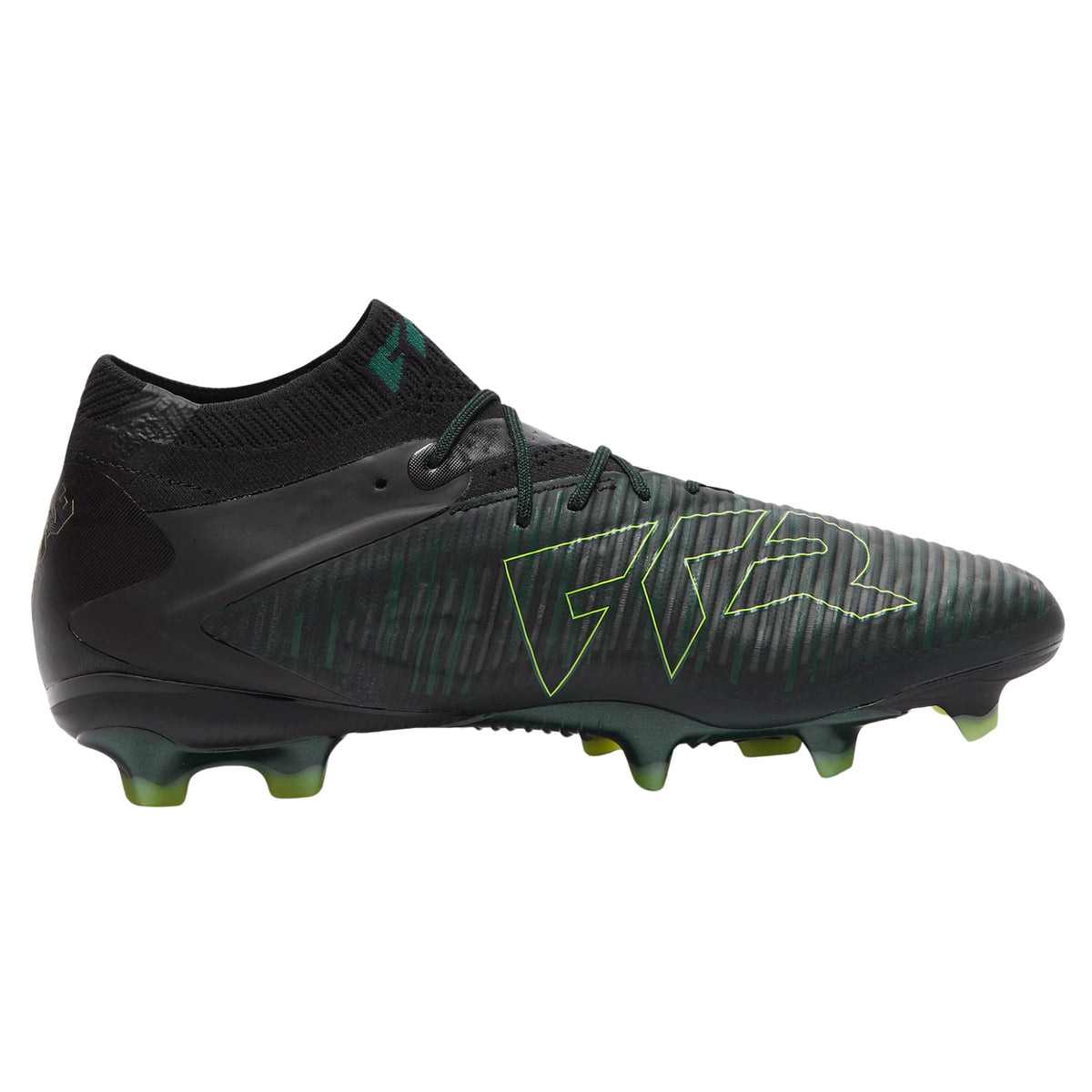 Puma Future 8 Ultimate Firm Ground Soccer Cleats (Black/Fizzy Light/Green)