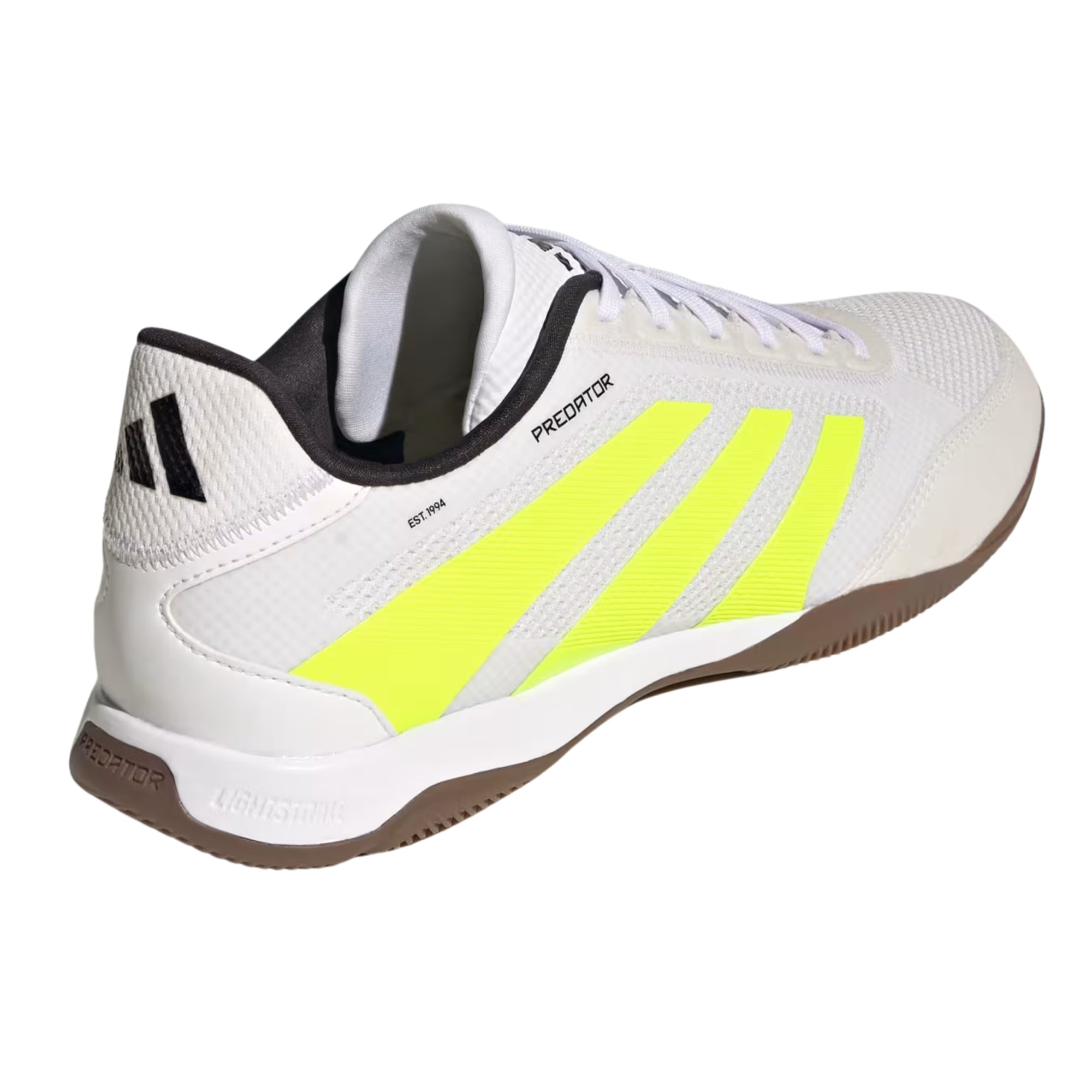 adidas Predator League Indoor Soccer Shoes (White/Lucid Lemon/Black)