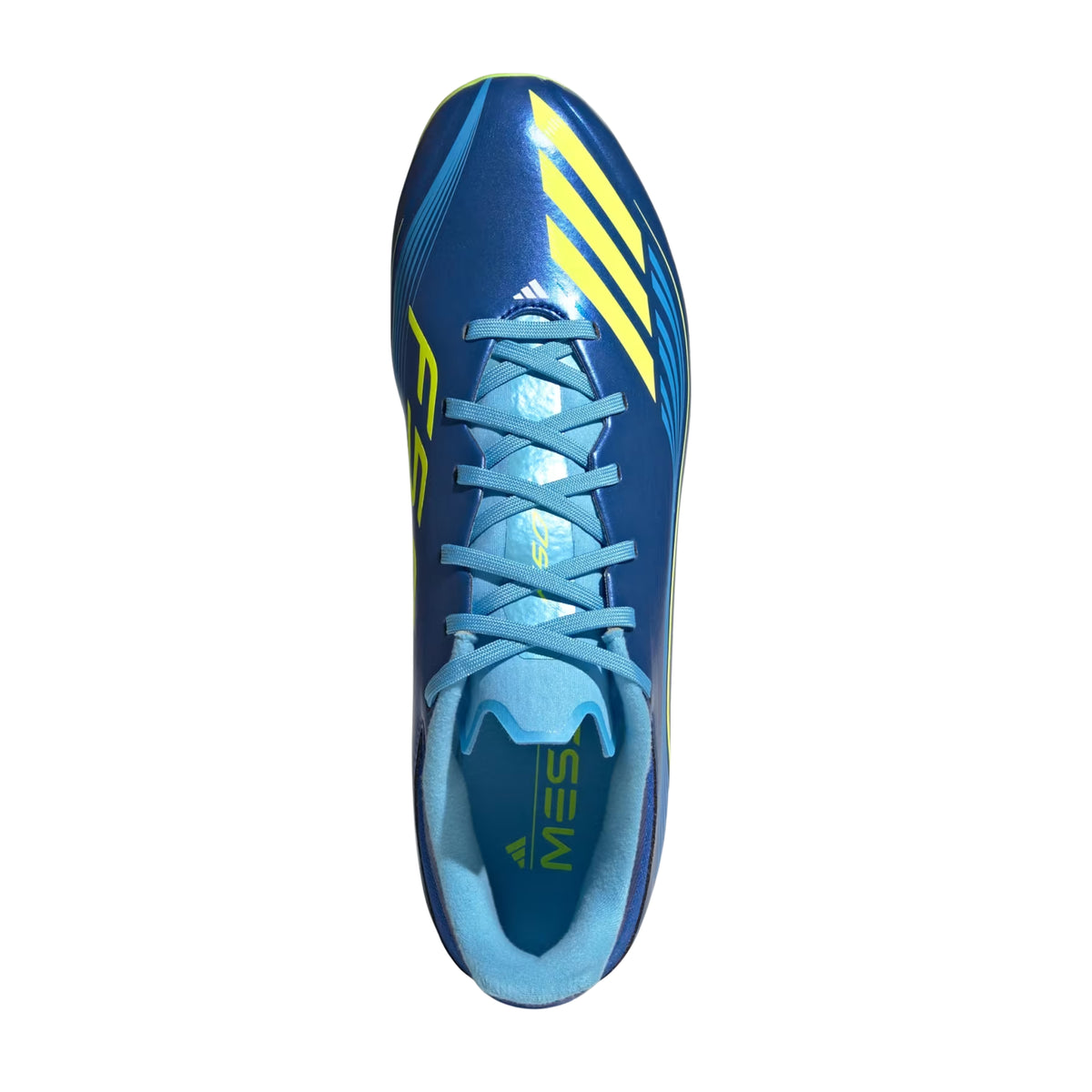 adidas Messi F50 League Firm Ground/Multi Ground Soccer Cleats (Royal Blue/Solar Yellow)