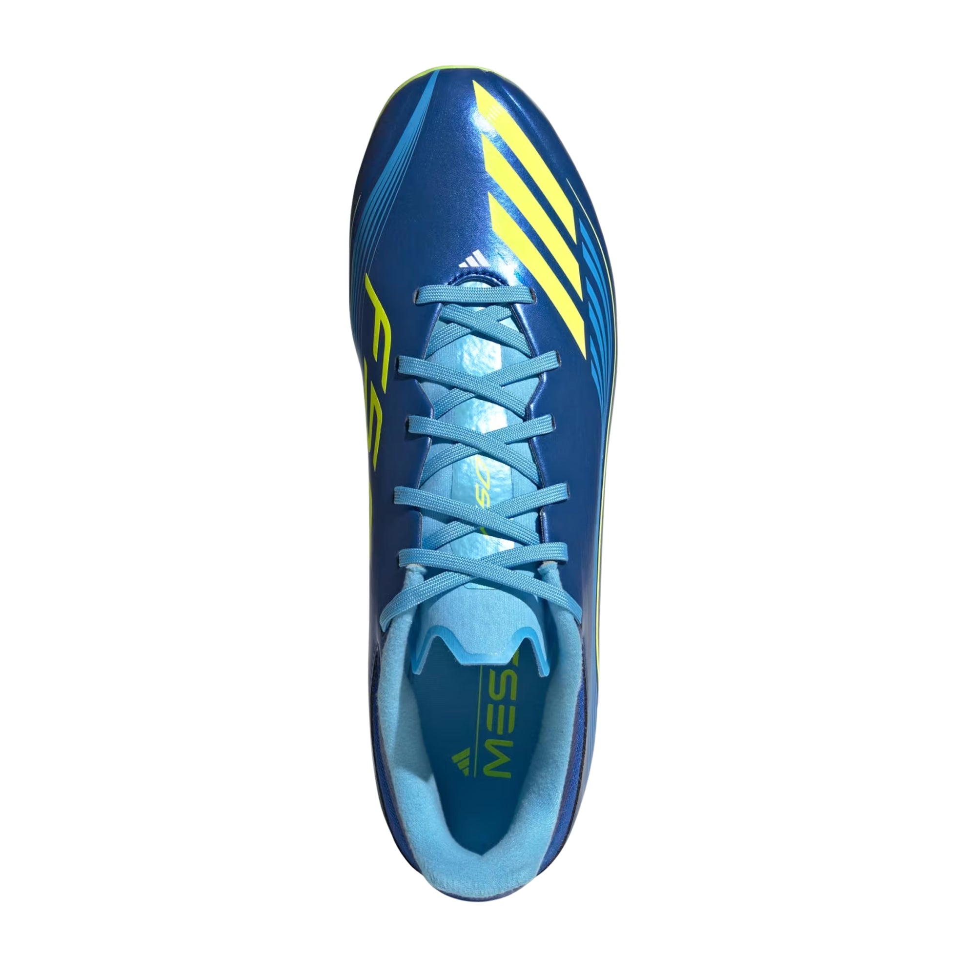 adidas Messi F50 League Firm Ground/Multi Ground Soccer Cleats (Royal Blue/Solar Yellow)