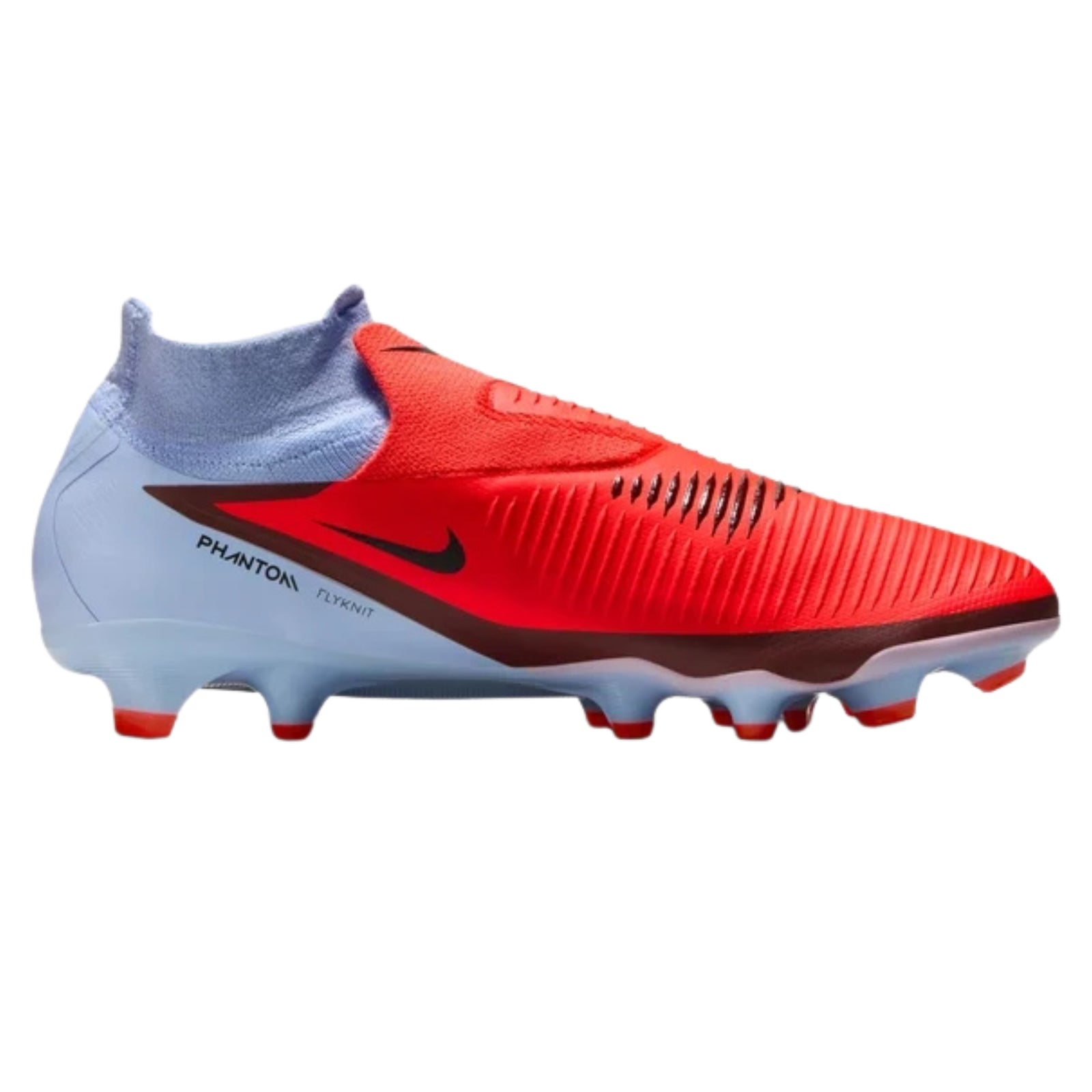 Nike Phantom 6 High Pro Firm Ground Soccer Cleats (Royal Tint/Bright Crimson)