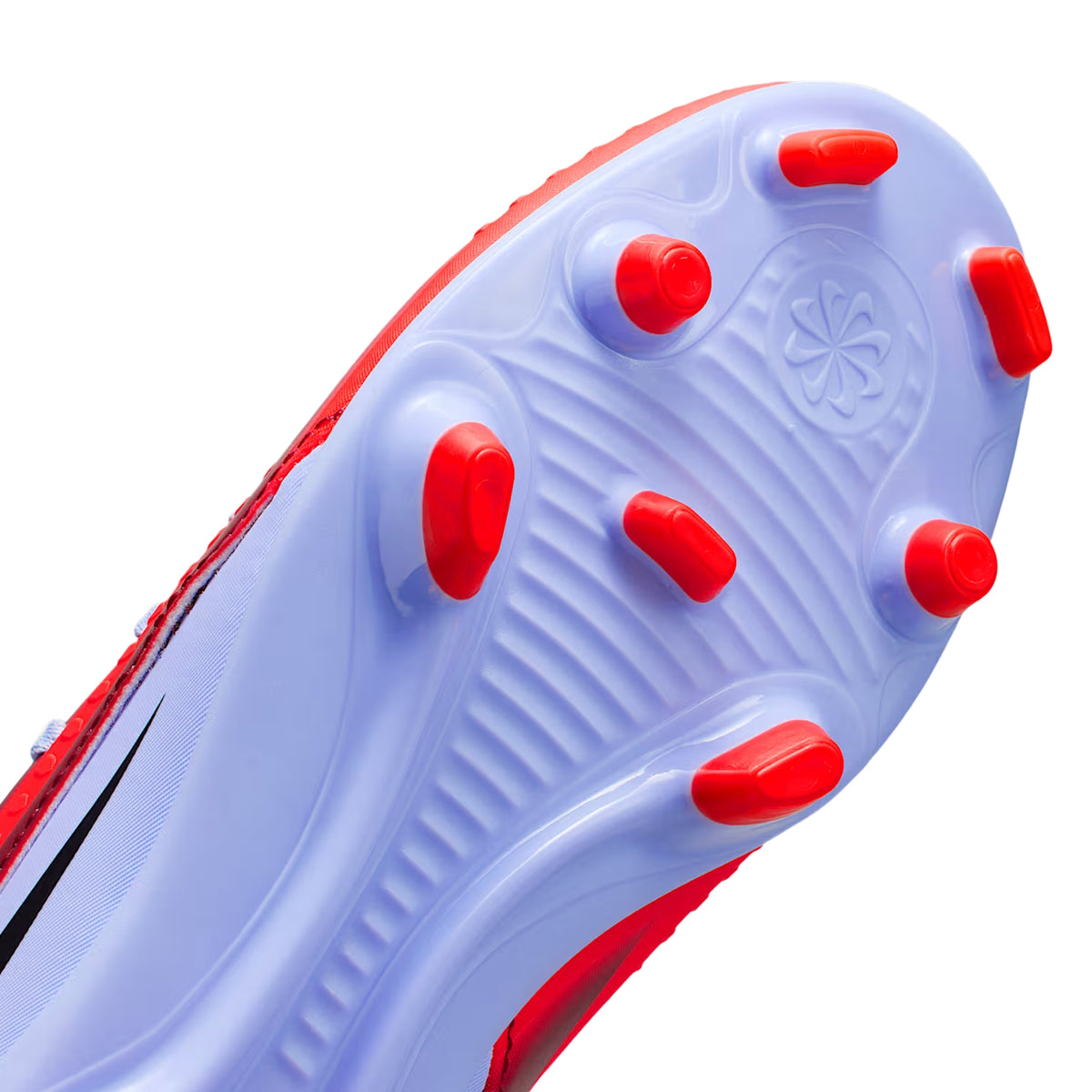 Nike Jr. Phantom 6 High Club Firm Ground/Multi Ground Soccer Cleats (Royal Tint/Bright Crimson)