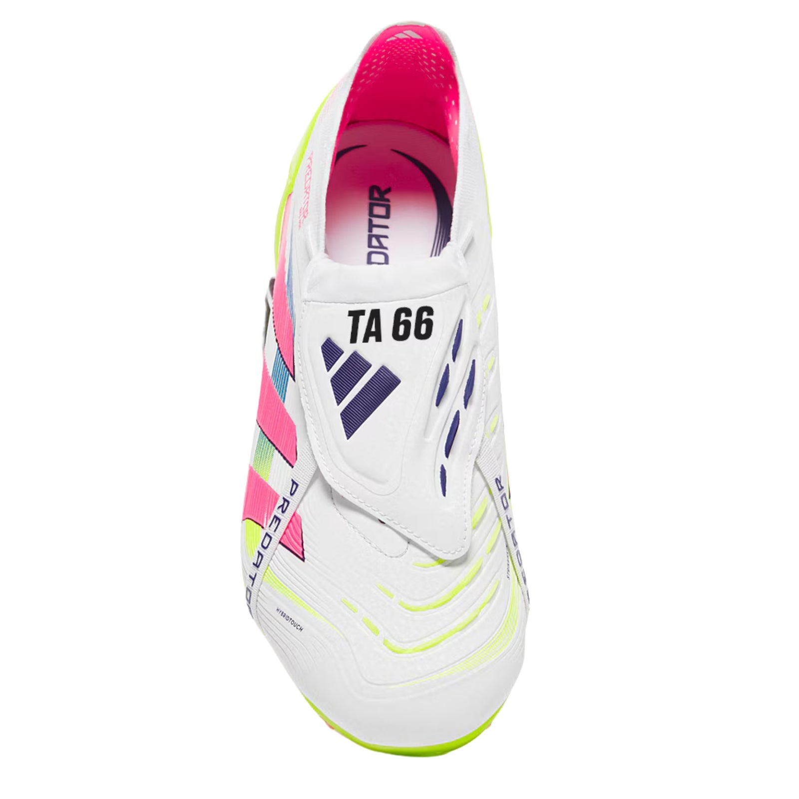 adidas Predator Elite FT Fold-over Tongue Firm Ground Soccer Cleats (White/Lucid Pink/Lucid Lemon)