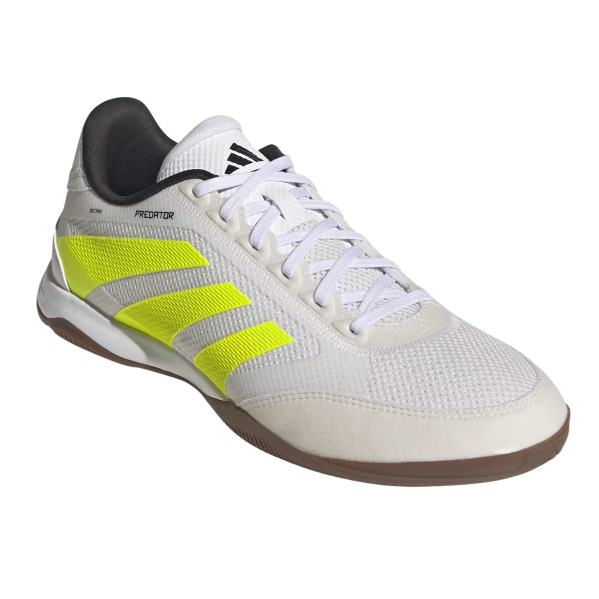 adidas Predator League Indoor Soccer Shoes (White/Lucid Lemon/Black)