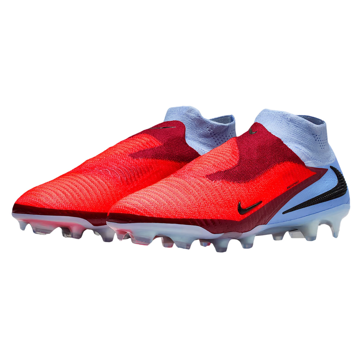 Nike Phantom 6 High Elite Firm Ground Soccer Cleats (Royal Tint/Bright Crimson)