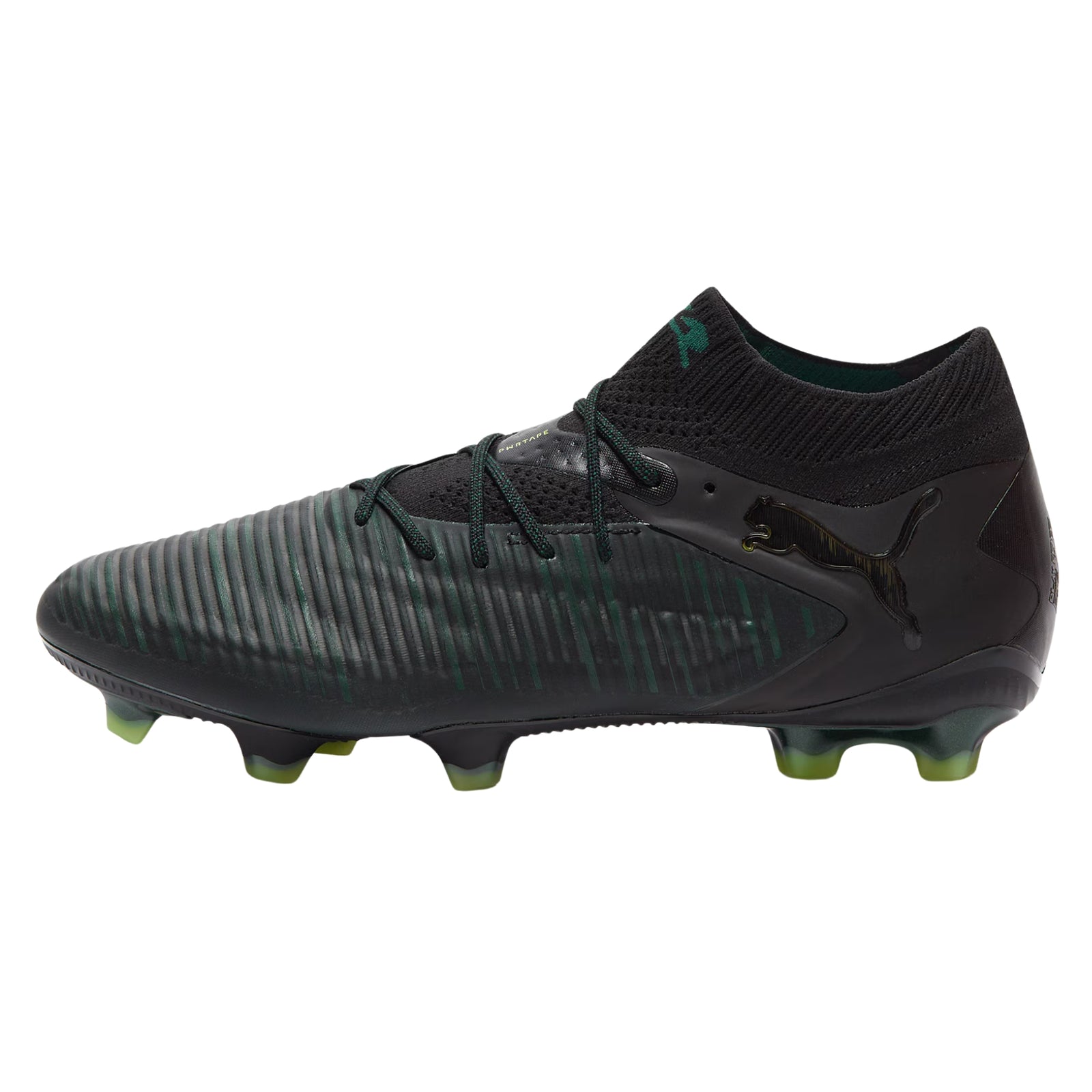 Puma Future 8 Ultimate Firm Ground Soccer Cleats (Black/Fizzy Light/Green)