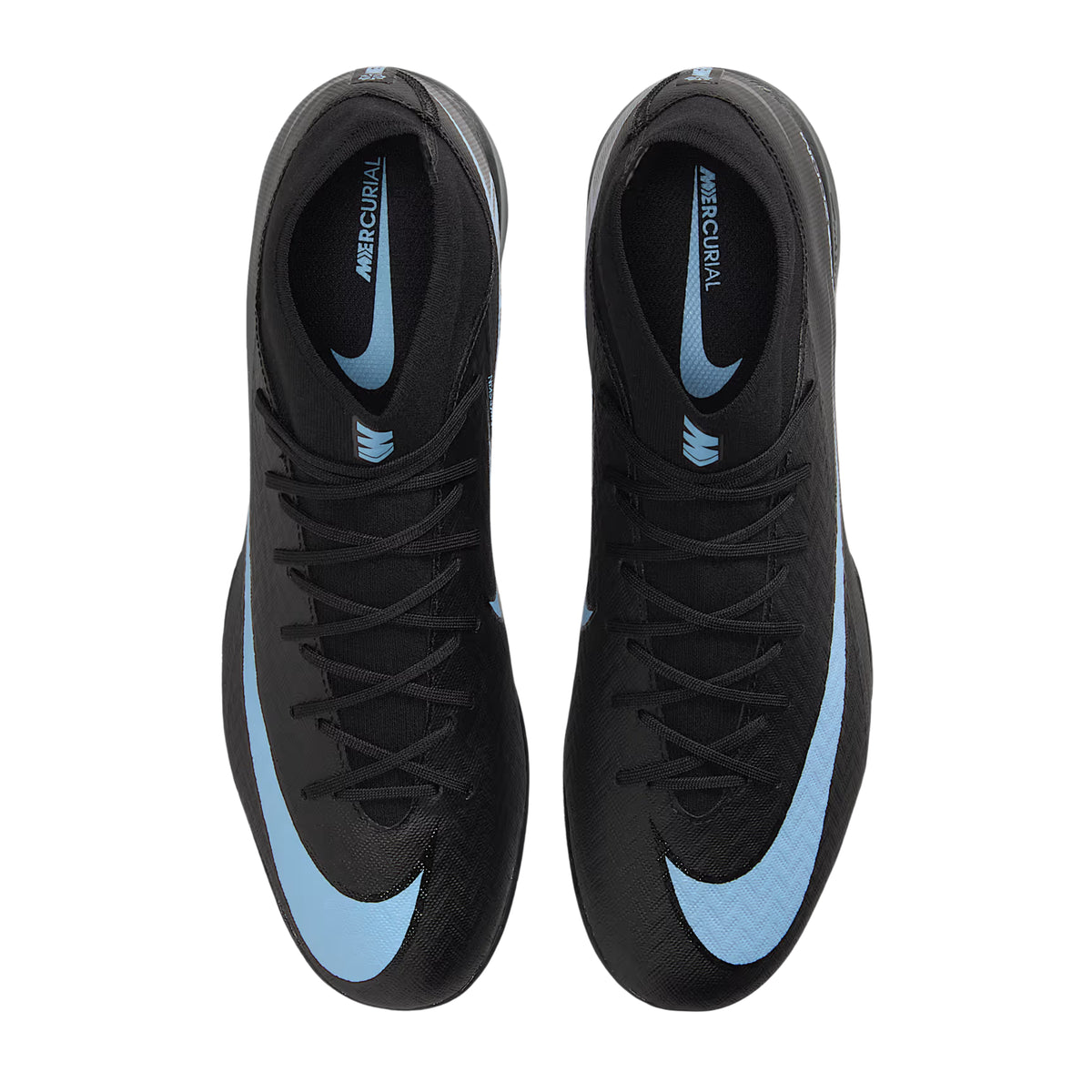 Nike Zoom Mercurial Superfly 10 Academy Indoor Soccer Shoes (Black/Ice Blue)