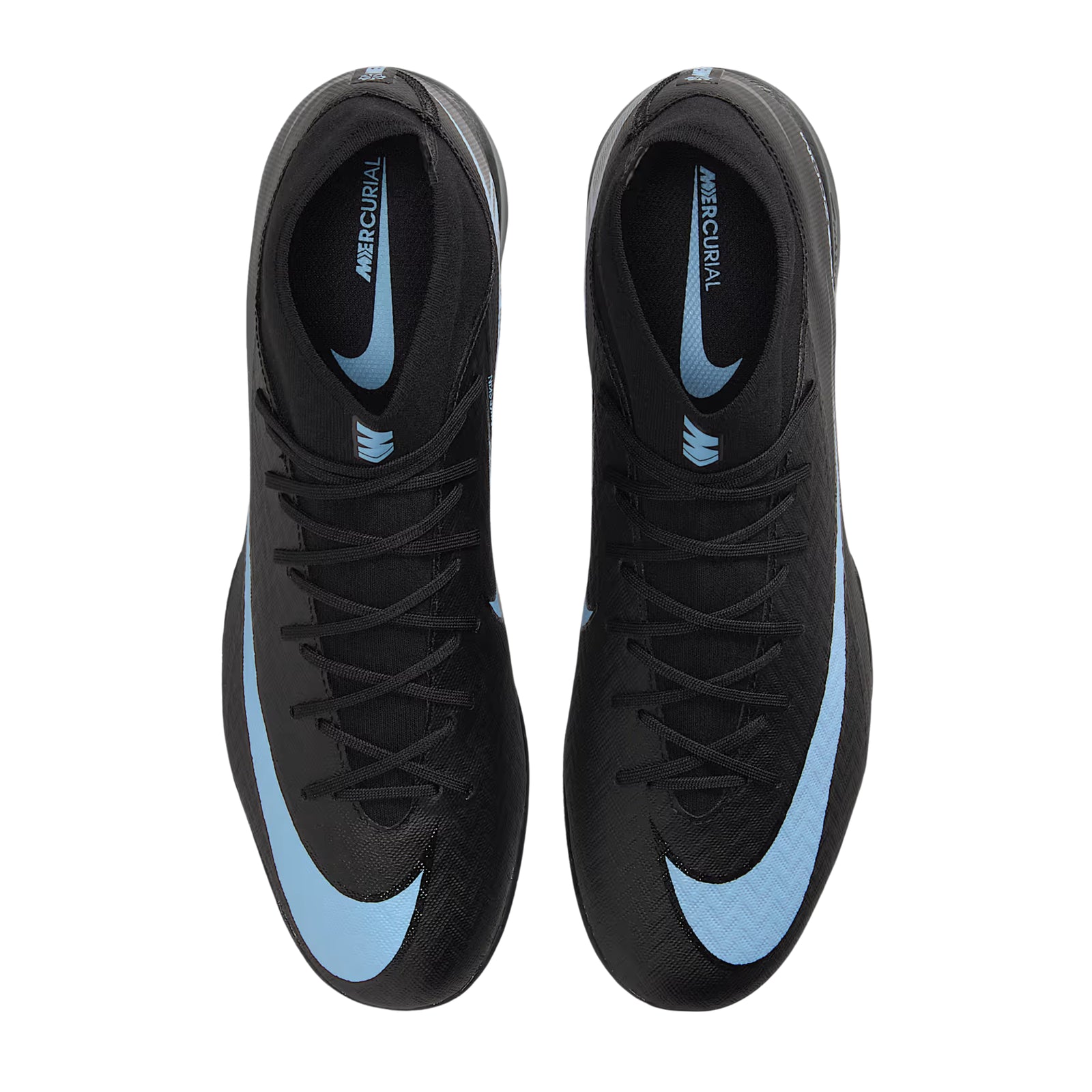Nike Zoom Mercurial Superfly 10 Academy Indoor Soccer Shoes (Black/Ice Blue)