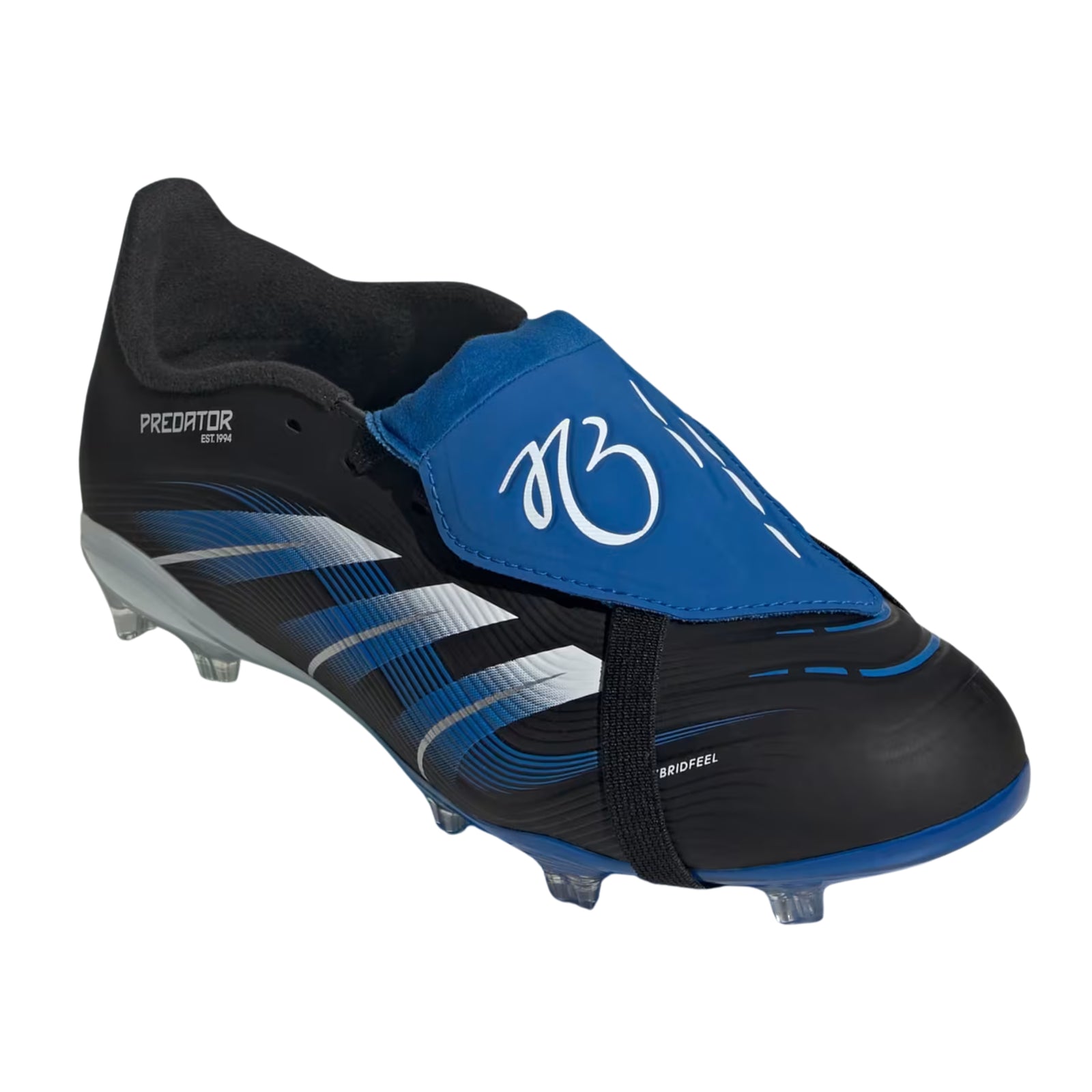 adidas Youth Predator League Jude Bellingham Edition Fold-Over Tongue FG/MG Soccer Cleats (Black/White/Blue)