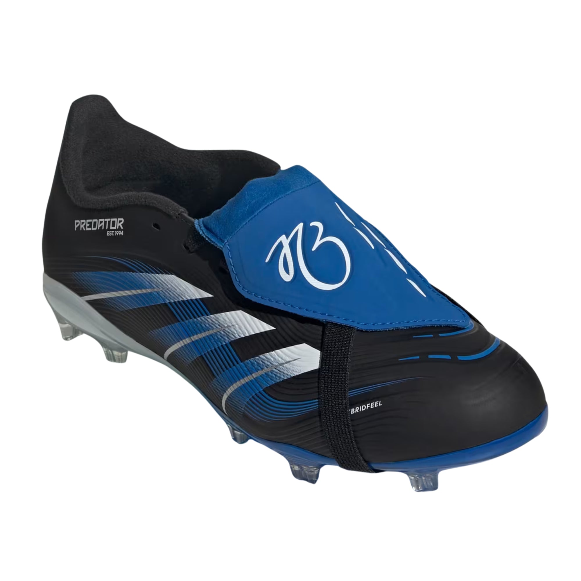 adidas Youth Predator League Jude Bellingham Edition Fold-Over Tongue FG/MG Soccer Cleats (Black/White/Blue)