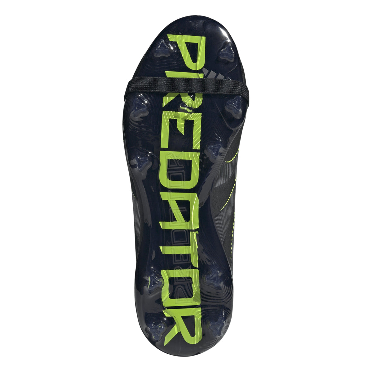 adidas Youth Predator Elite Full Touch Junior Firm Ground Soccer Cleats (Black/Iron Metallic/Lucid Lemon)