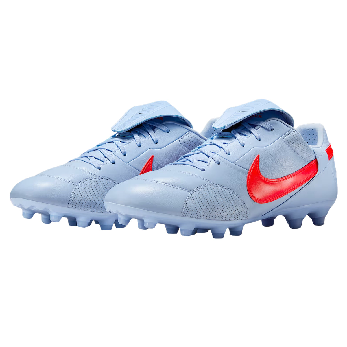 Nike Premier III Firm Ground Low-Top Soccer Cleats (Royal Tint/Bright Crimson)