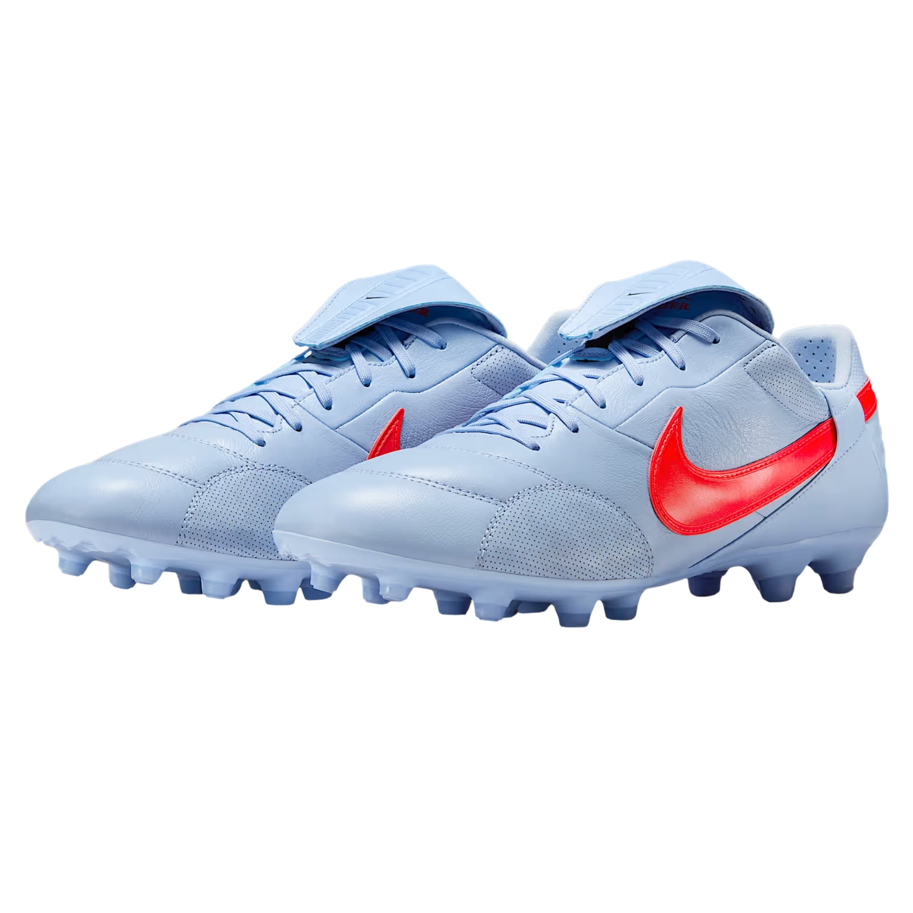 Nike Premier III Firm Ground Low-Top Soccer Cleats (Royal Tint/Bright Crimson)