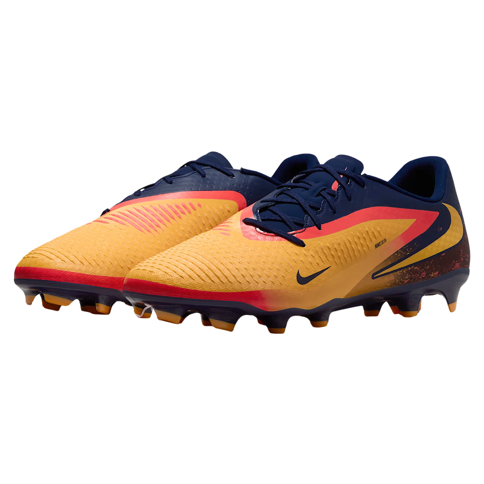Nike Phantom 6 Low Academy Erling Haaland FG/MG Soccer Cleats (Laser Orange/Lemon Venom/Blue Void)
