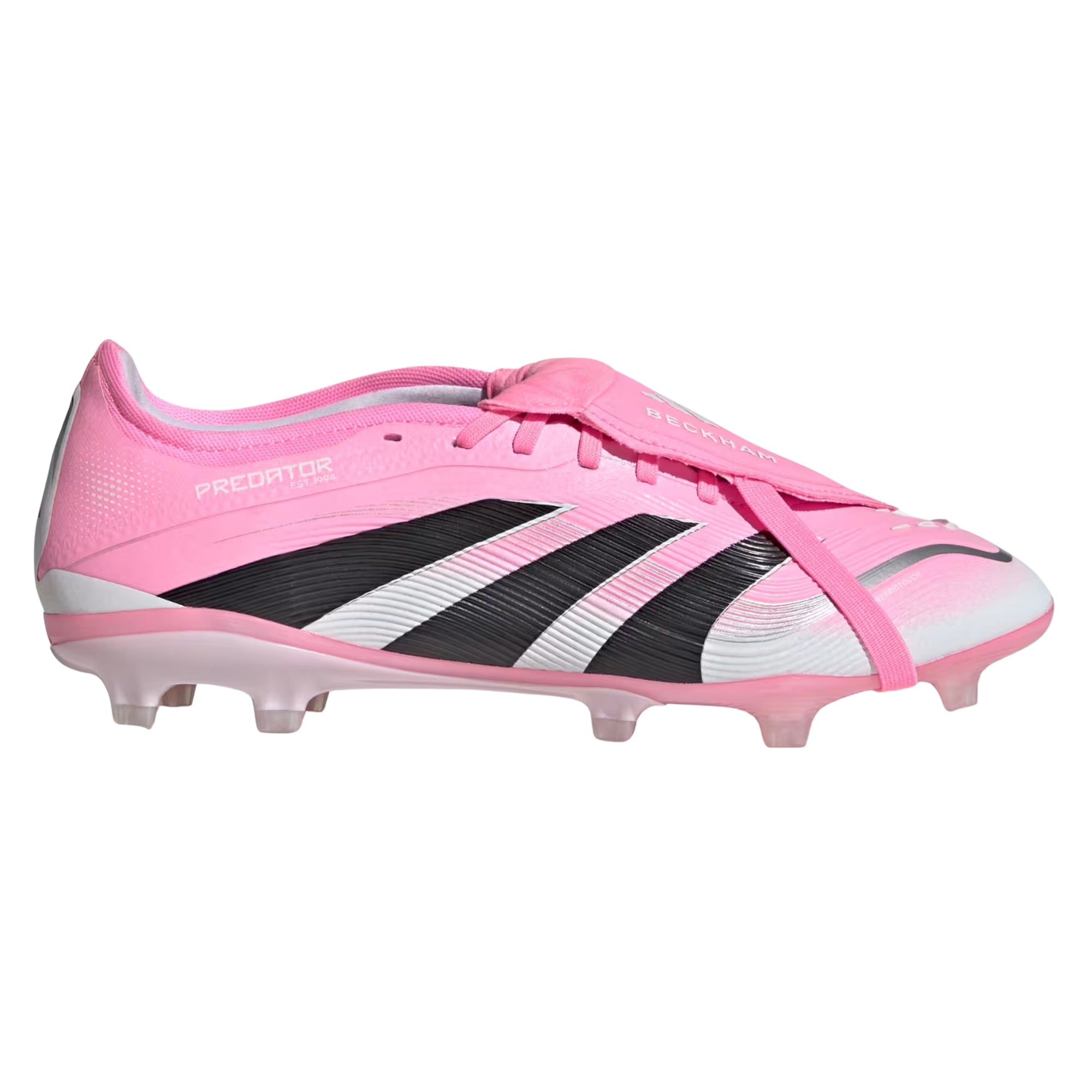 adidas Predator Pro Fold-Over Tongue Firm Ground Soccer Cleats (Pink/Core Black/White)