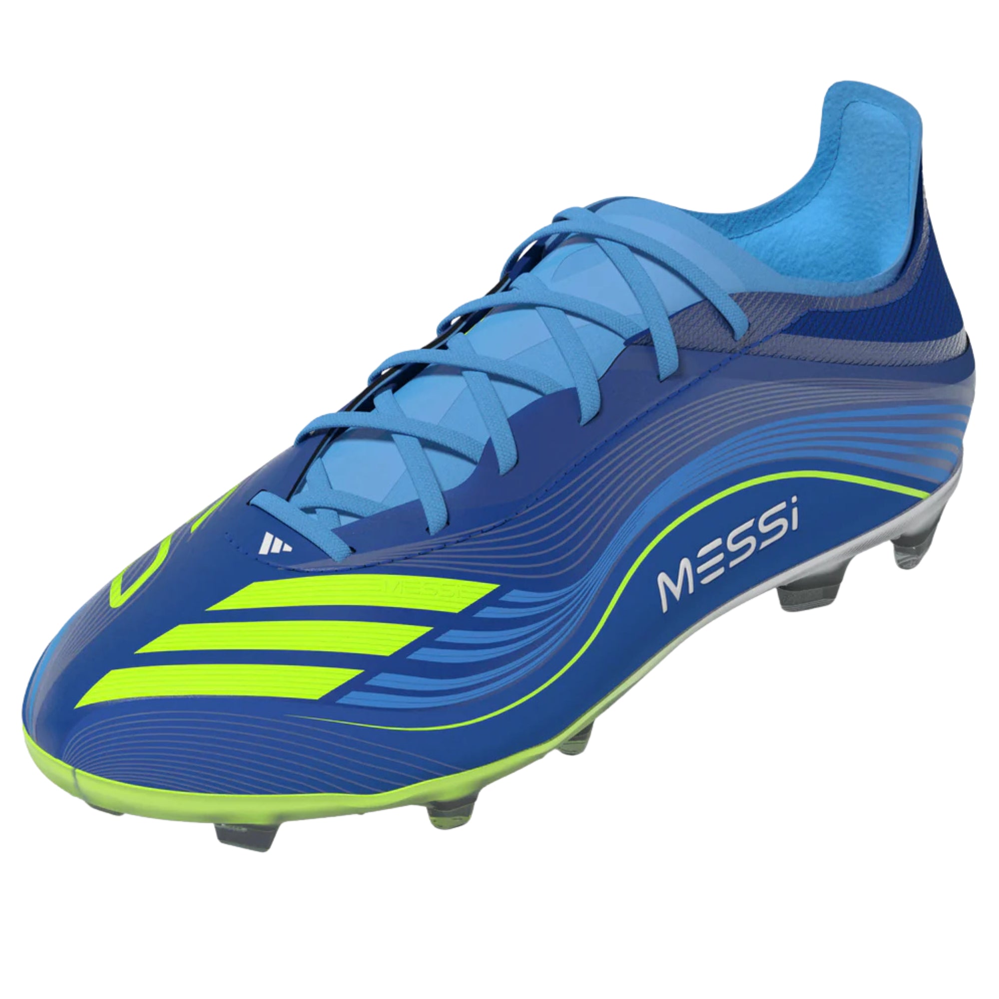 adidas Youth Messi F50 Elite Junior Firm Ground Soccer Cleats (Royal Blue/Solar Yellow)