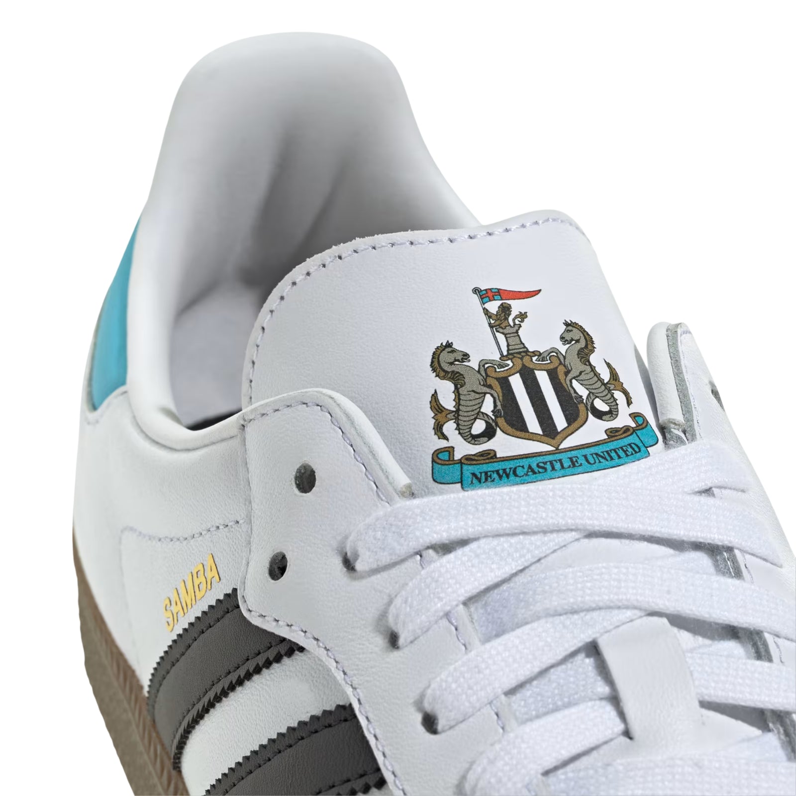 adidas Newcastle United Samba Soccer Shoes (White/Black/Sky Rush)