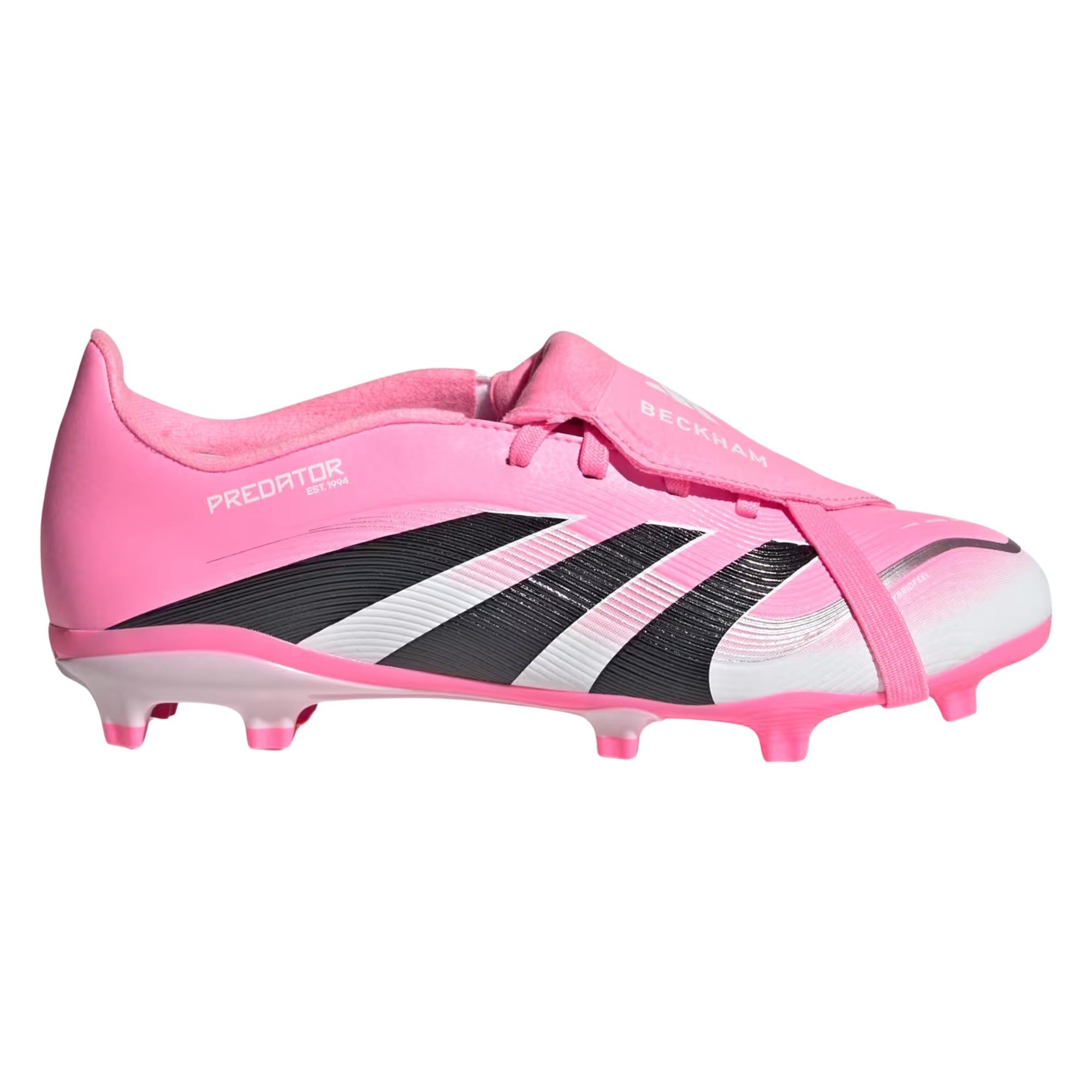 adidas Youth Predator League Fold Over Tongue Firm Ground/Multi Ground Soccer Cleats (Pink/Black/White)