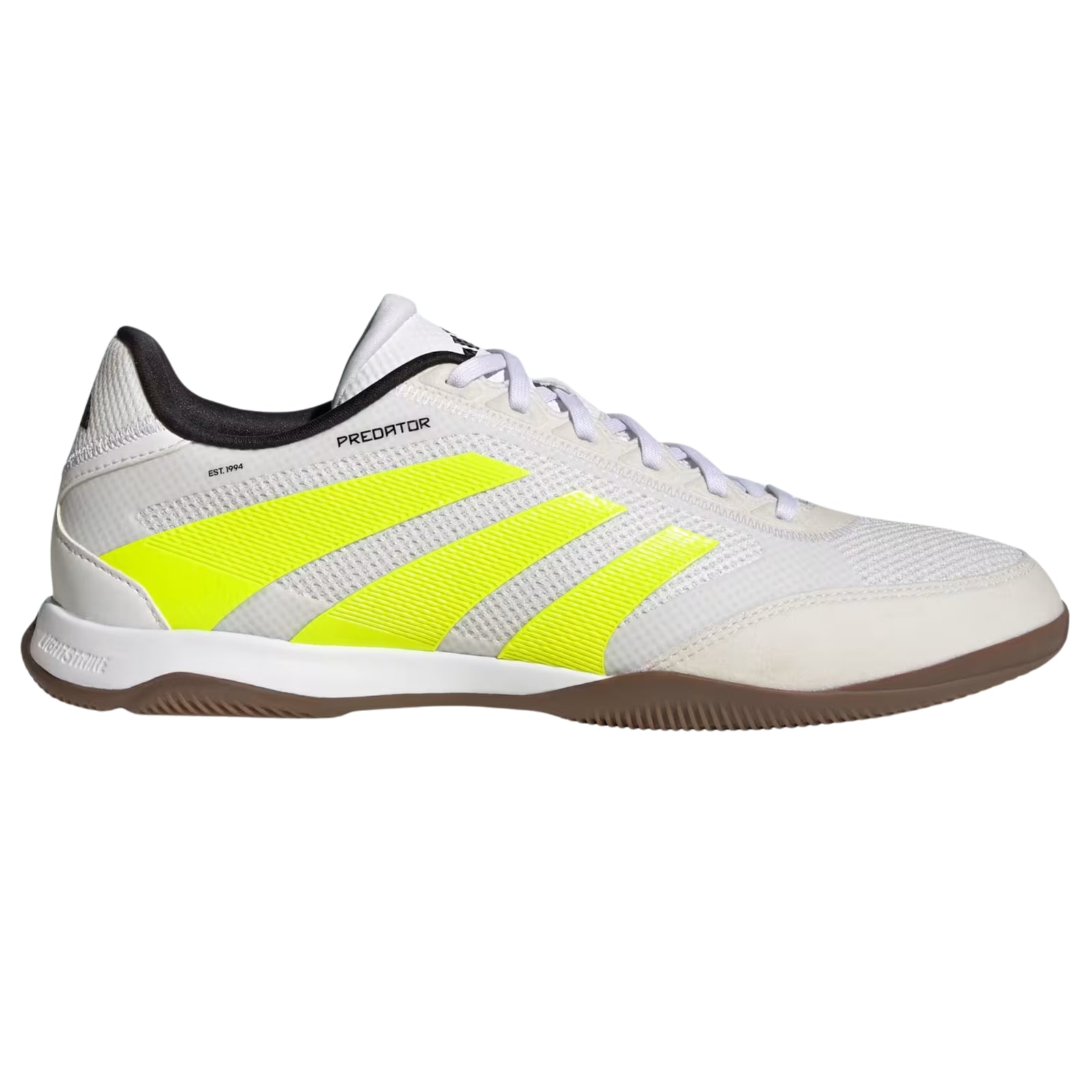 adidas Predator League Indoor Soccer Shoes (White/Lucid Lemon/Black)
