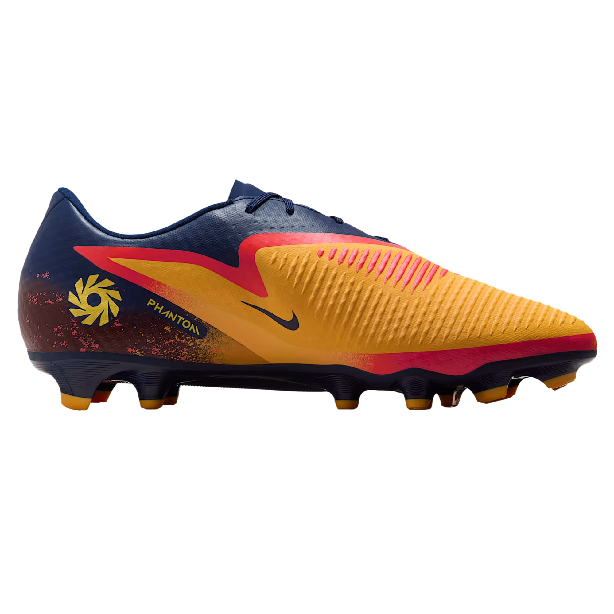 Nike Phantom 6 Low Academy Erling Haaland FG/MG Soccer Cleats (Laser Orange/Lemon Venom/Blue Void)
