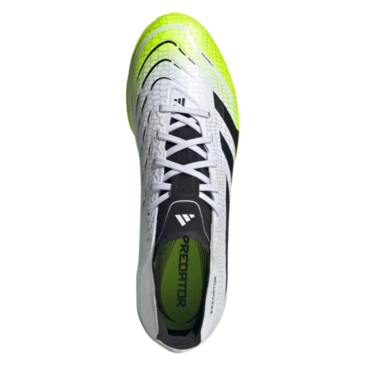 adidas Predator League Turf Soccer Shoes (White/Black/Lucid Lemon)