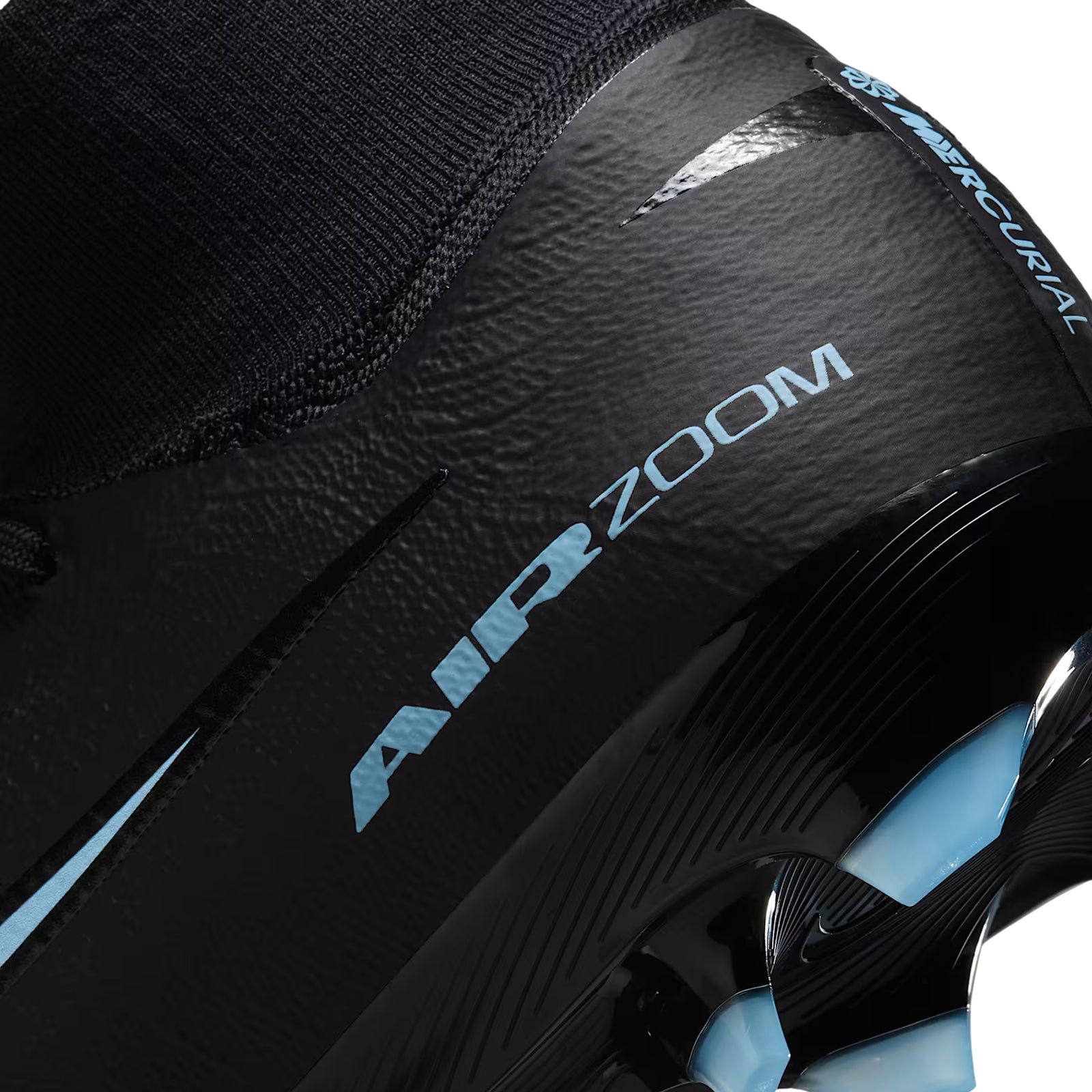 Nike Zoom Mercurial Superfly 10 Pro Firm Ground Soccer Cleats (Black/Ice Blue)