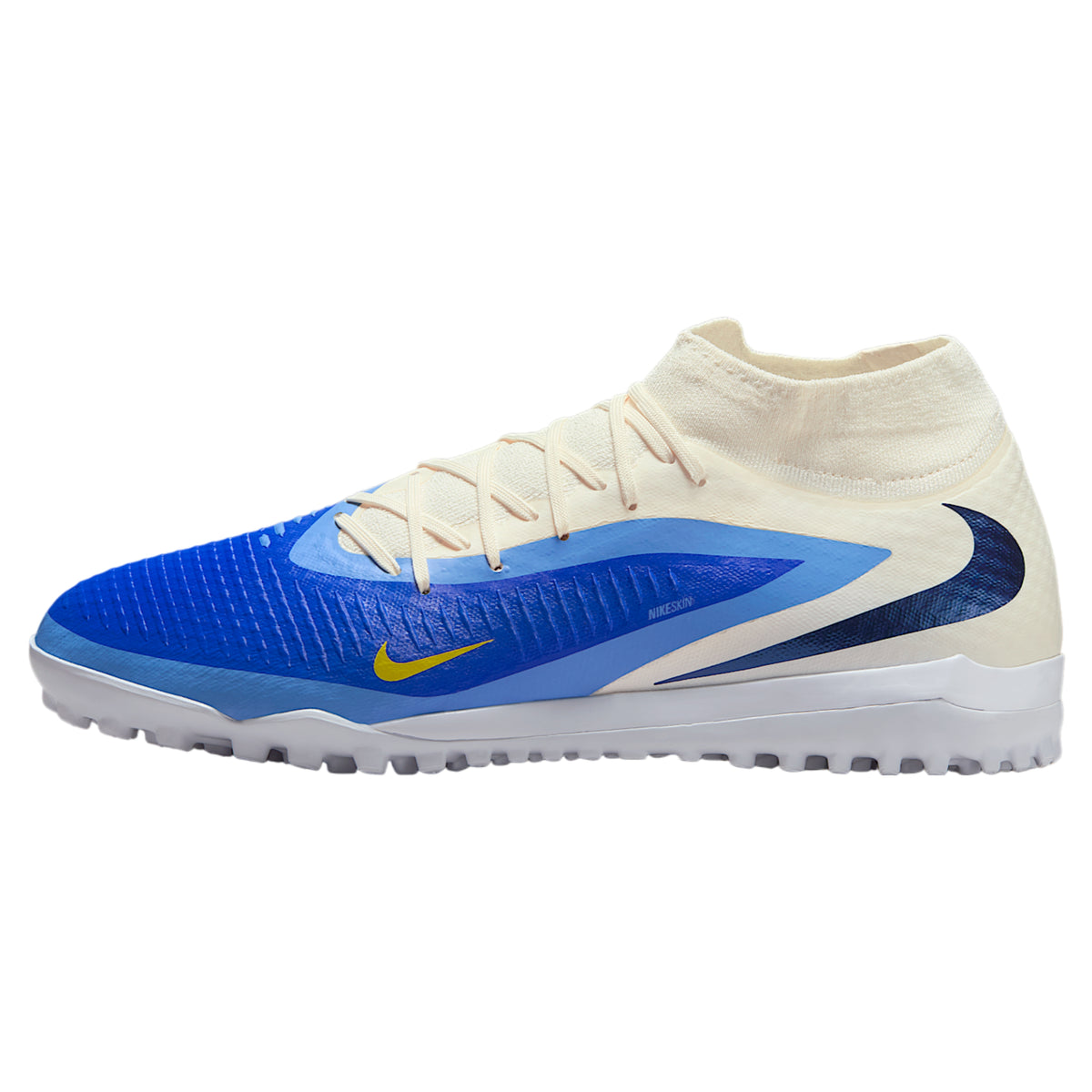Nike Phantom 6 High Academy Turf Soccer Shoes (Racer Blue/Dark Obsidian)