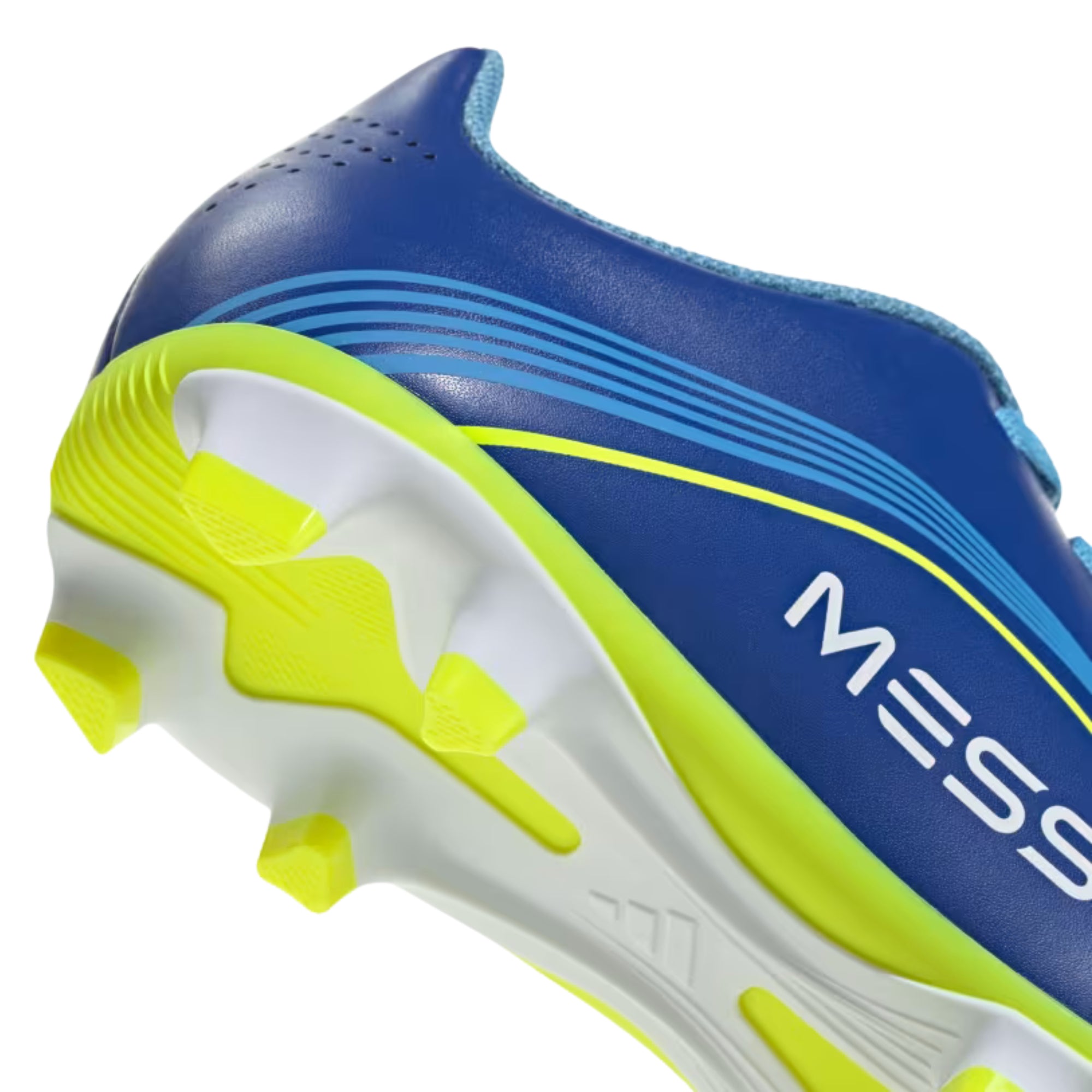 adidas Messi F50 Club Firm Ground/Multi Ground Junior Soccer Cleats (Royal Blue/Solar Yellow)