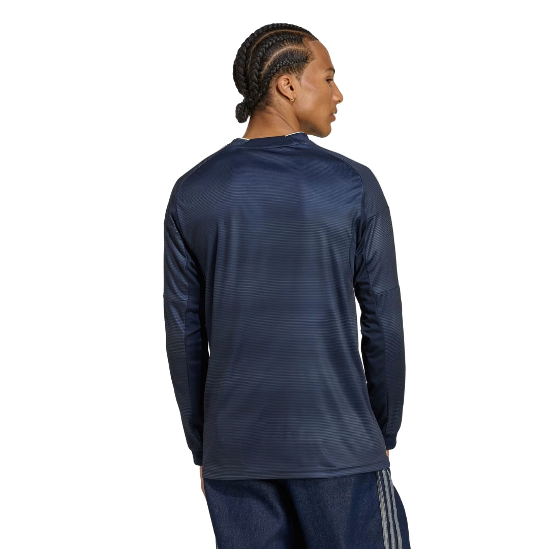 adidas Real Madrid Kylian Mbappe Long Sleeve Away Jersey w/ Champions League Patches 25/26 (Legend Ink)