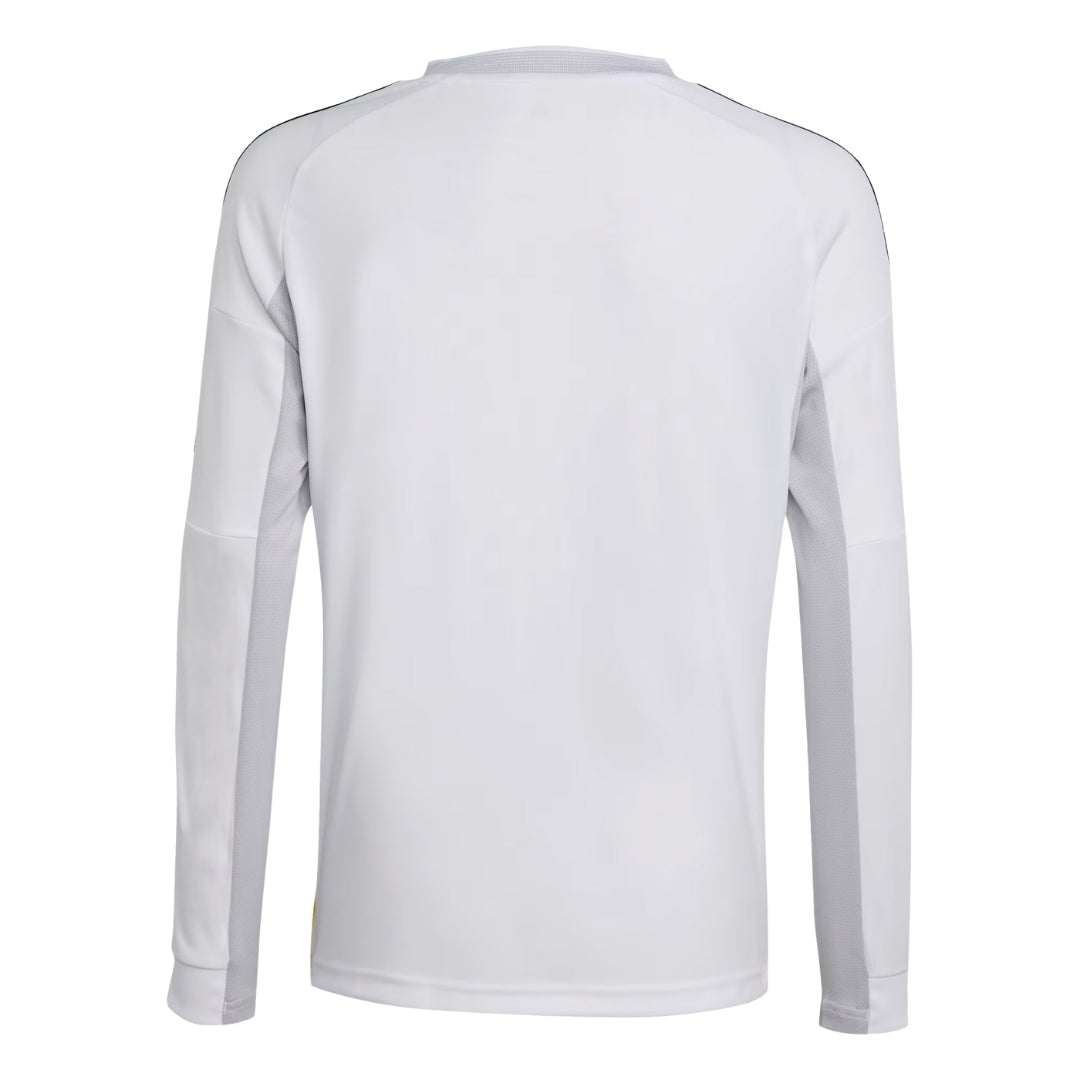 adidas Youth Real Madrid Long Sleeve Home Jersey 25/26 (White)