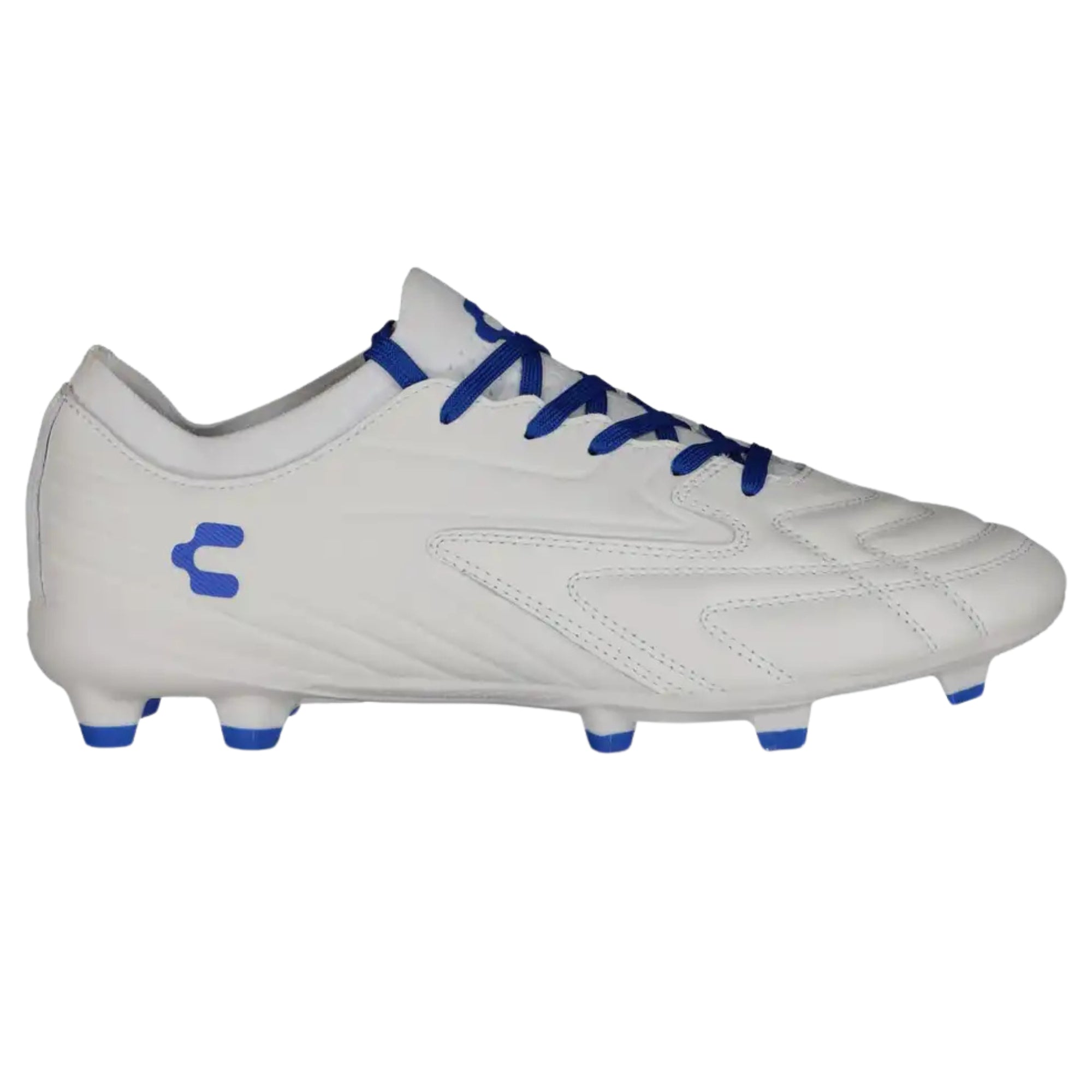 Charly Onore LT PFX Firm Ground Soccer Cleats (White/Royal)