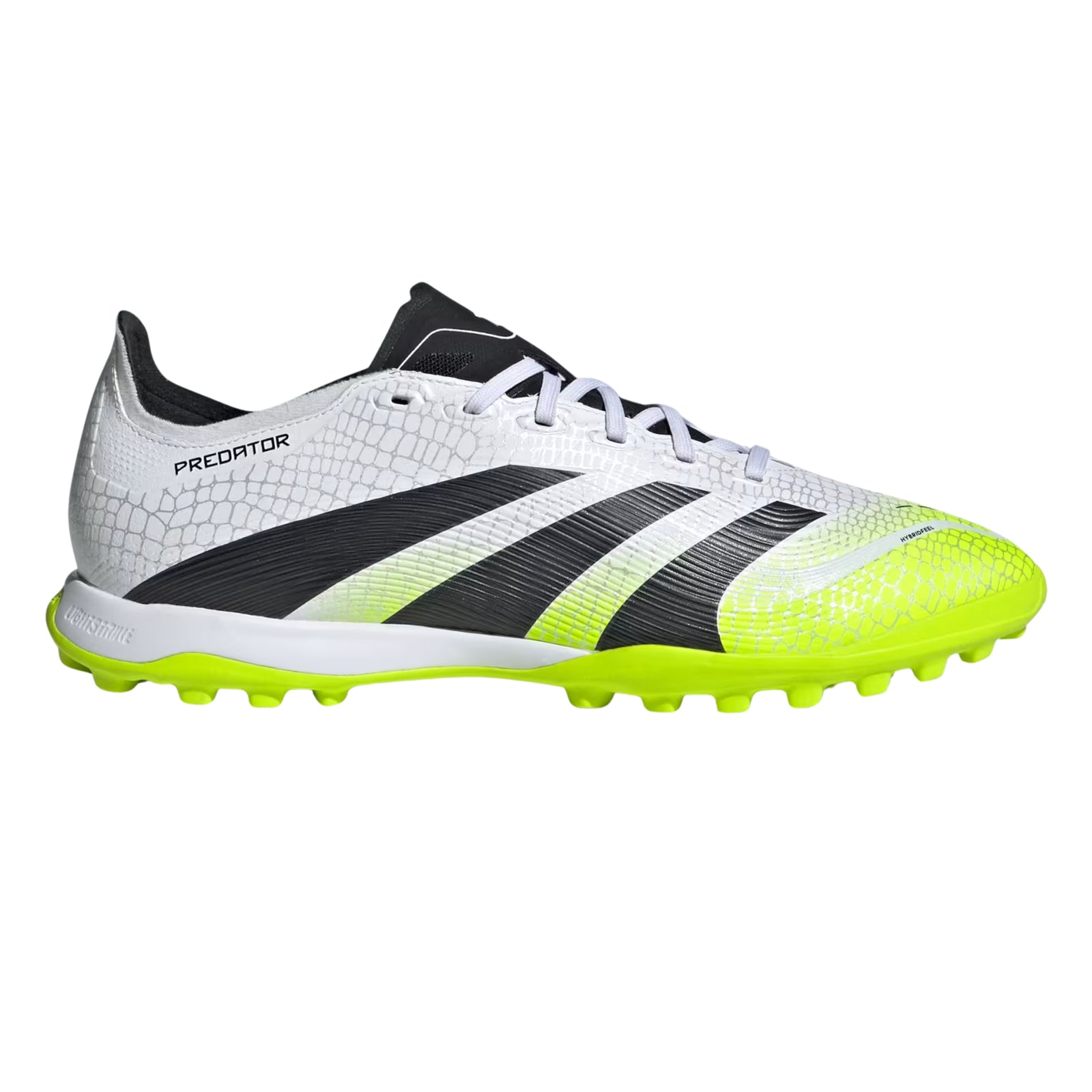 adidas Predator League Turf Soccer Shoes (White/Black/Lucid Lemon)