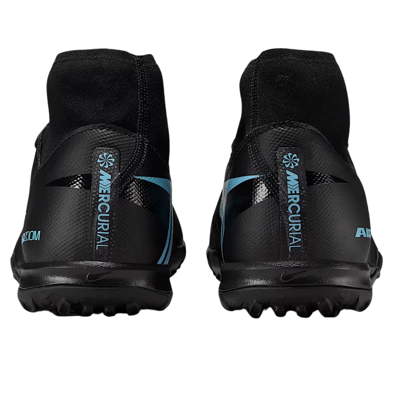 Nike Zoom Superfly 10 Academy Turf Soccer Shoes (Black/Ice Blue)