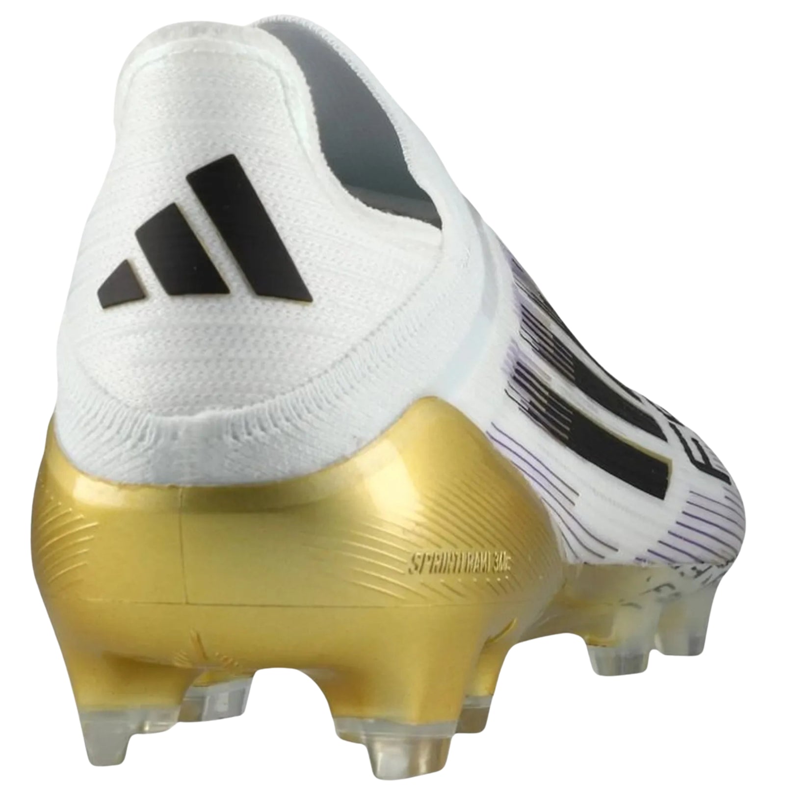 adidas F50 Elite Laceless Firm Ground Soccer Cleats (White/Black/Metallic Gold)