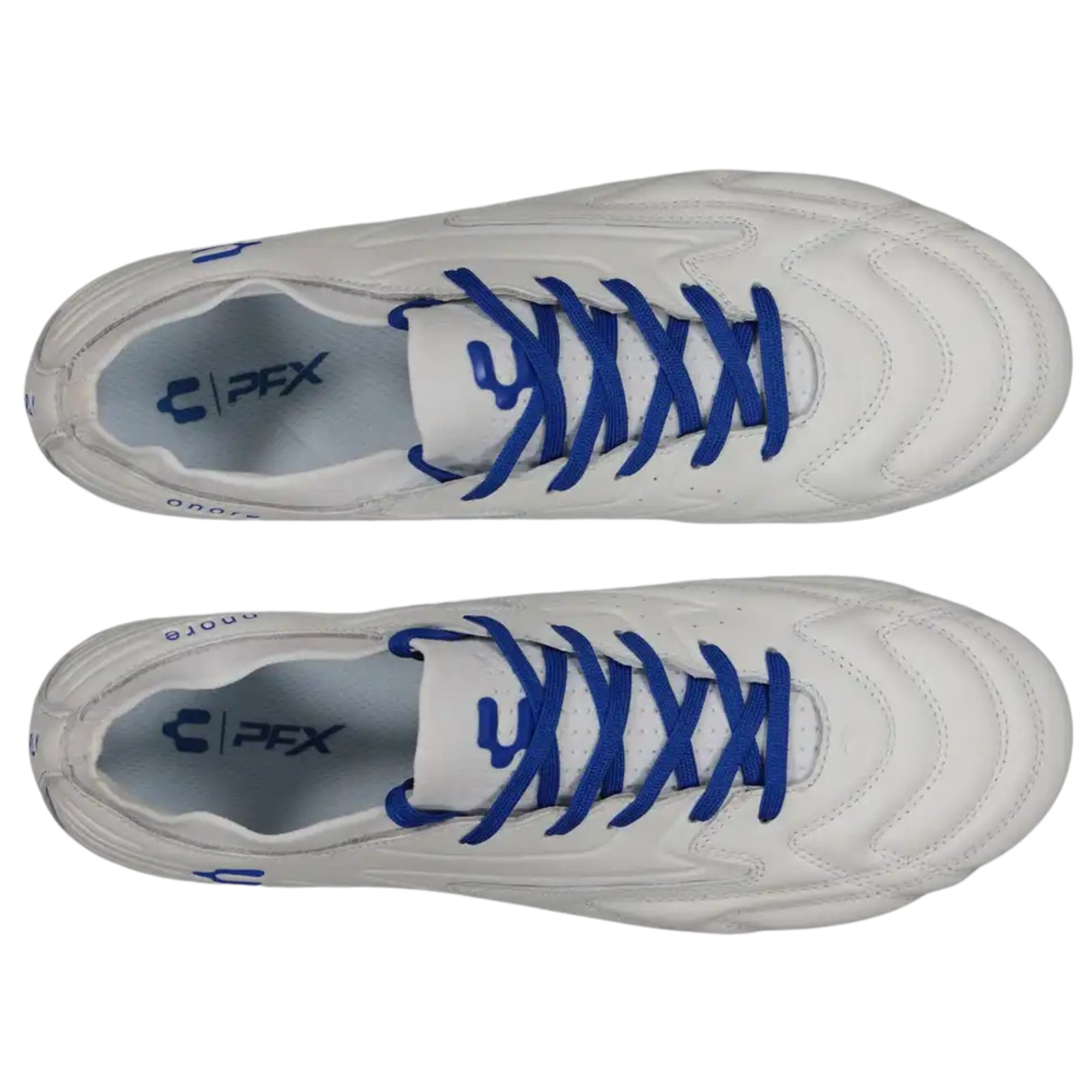 Charly Onore LT PFX Firm Ground Soccer Cleats (White/Royal)