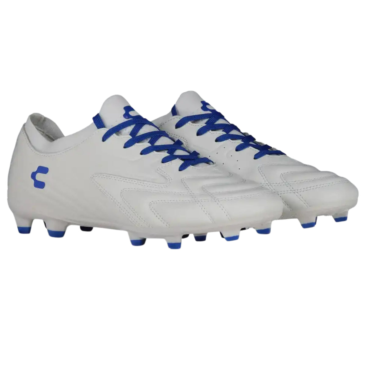 Charly Onore LT PFX Firm Ground Soccer Cleats (White/Royal)