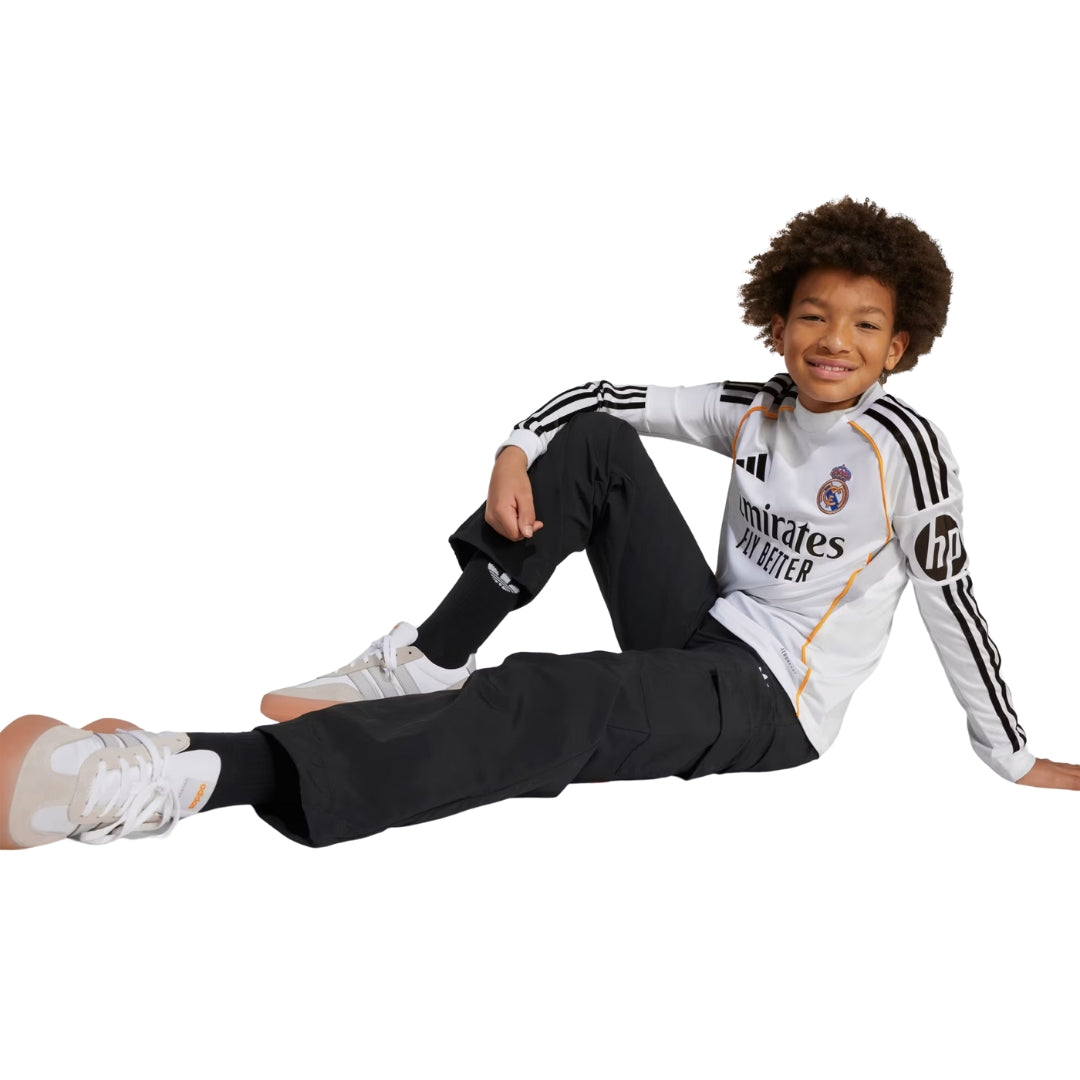 adidas Youth Real Madrid Long Sleeve Home Jersey 25/26 (White)