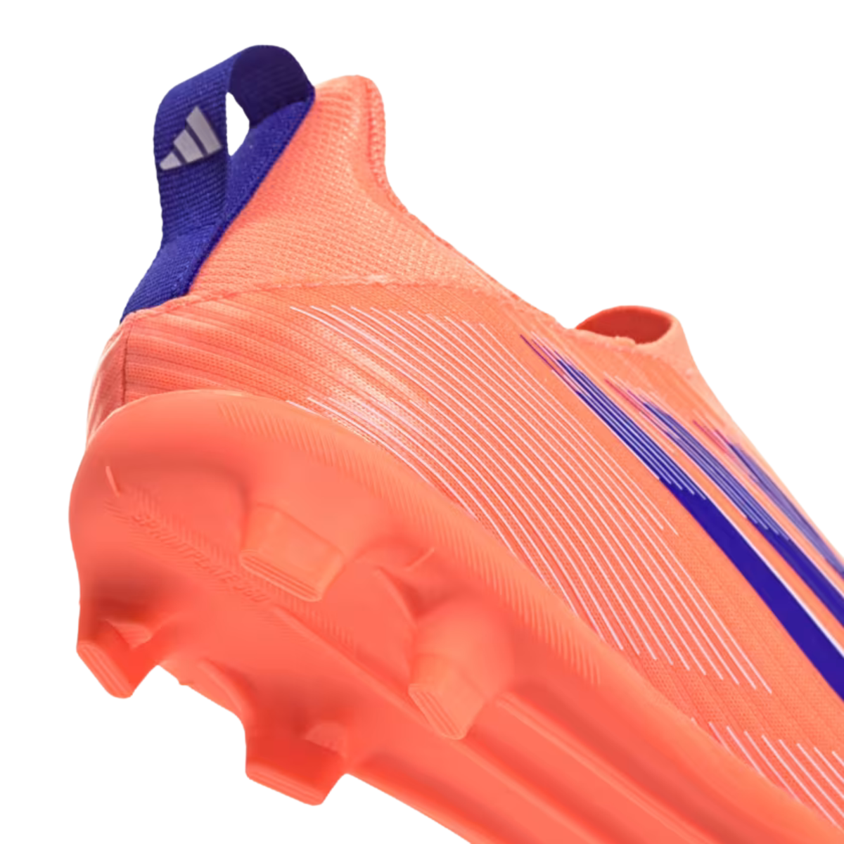 adidas Youth F50 League Laceless FG/MG Junior Soccer Cleats (Orange/Lucid Blue/White)