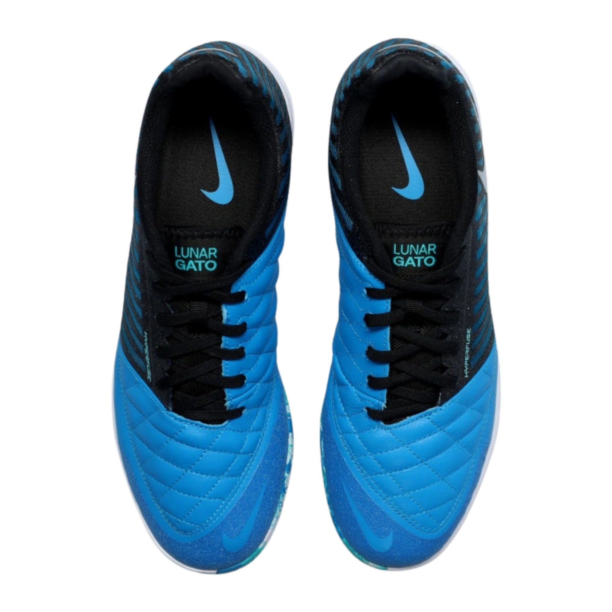 Nike LunarGato II Indoor Soccer Shoes (Metallic Silver/Black)