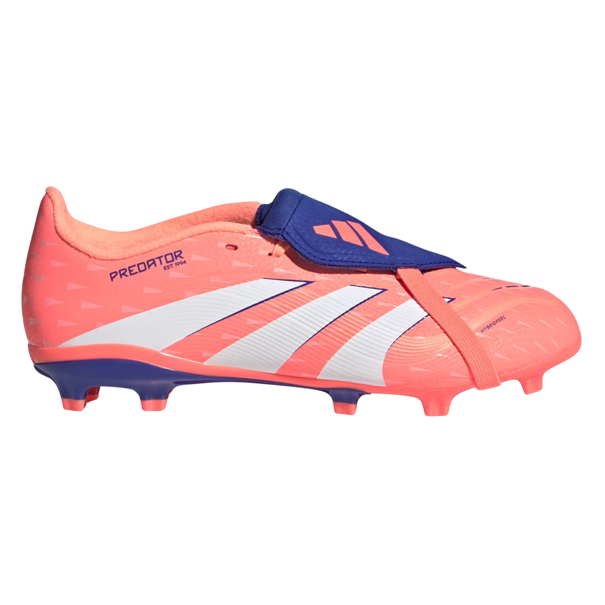 adidas Youth Predator League Fold-Over Tongue Firm/Multi Ground Junior Soccer Cleats (Coral/White/Orange)