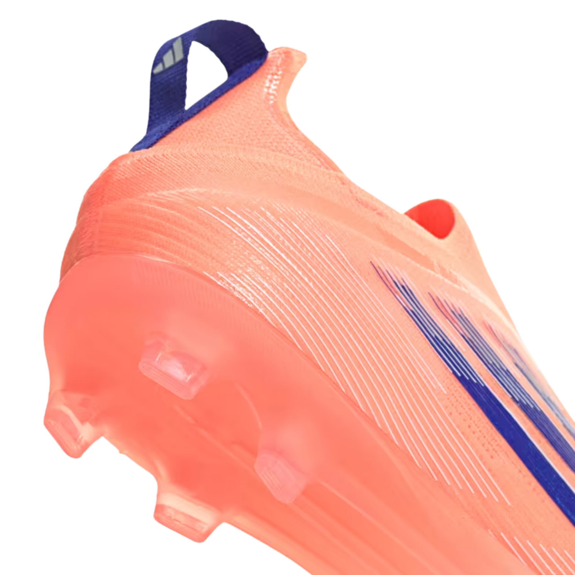 adidas Youth F50 Elite Laceless Junior Firm Ground Soccer cleats (Orange/Lucid Blue/White)