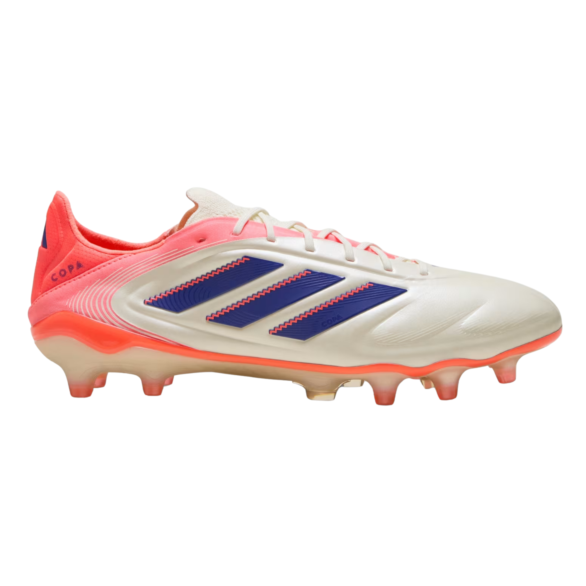 adidas Copa Pure III Elite FG Soccer Cleats (Off White/Lucid Blue/Coral)