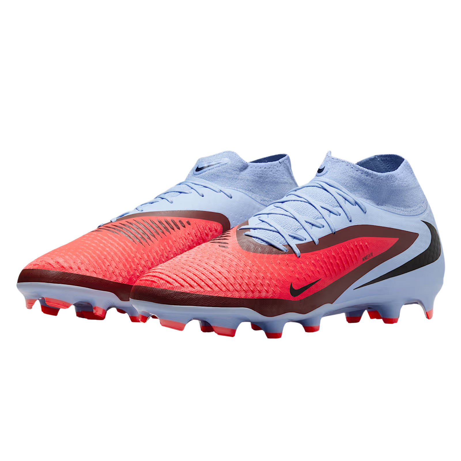 Nike Phantom 6 High Academy FG/MG Soccer Cleats (Royal Tint/Bright Crimson)