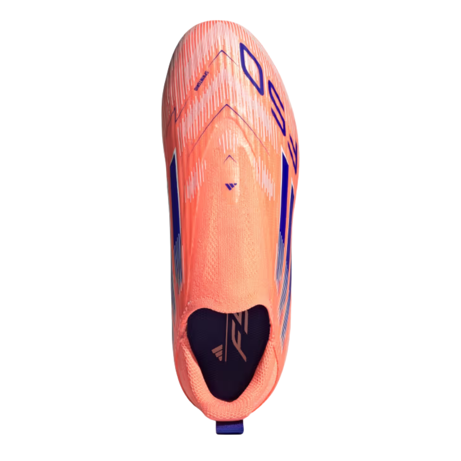 adidas Youth F50 League Laceless FG/MG Junior Soccer Cleats (Orange/Lucid Blue/White)