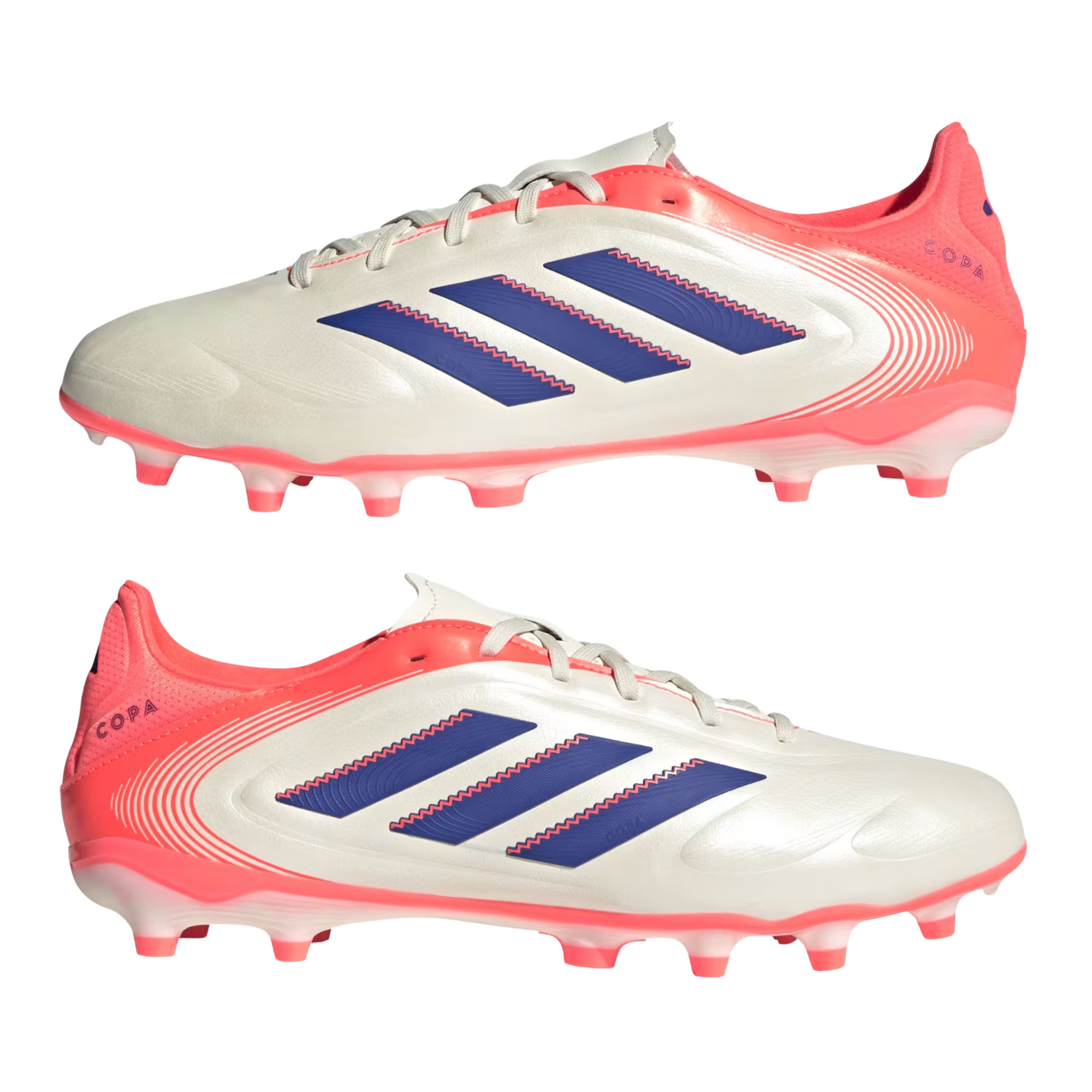 adidas Copa Pure III League Firm/Multi Ground Soccer Cleats (Off White/Blue/Orange)