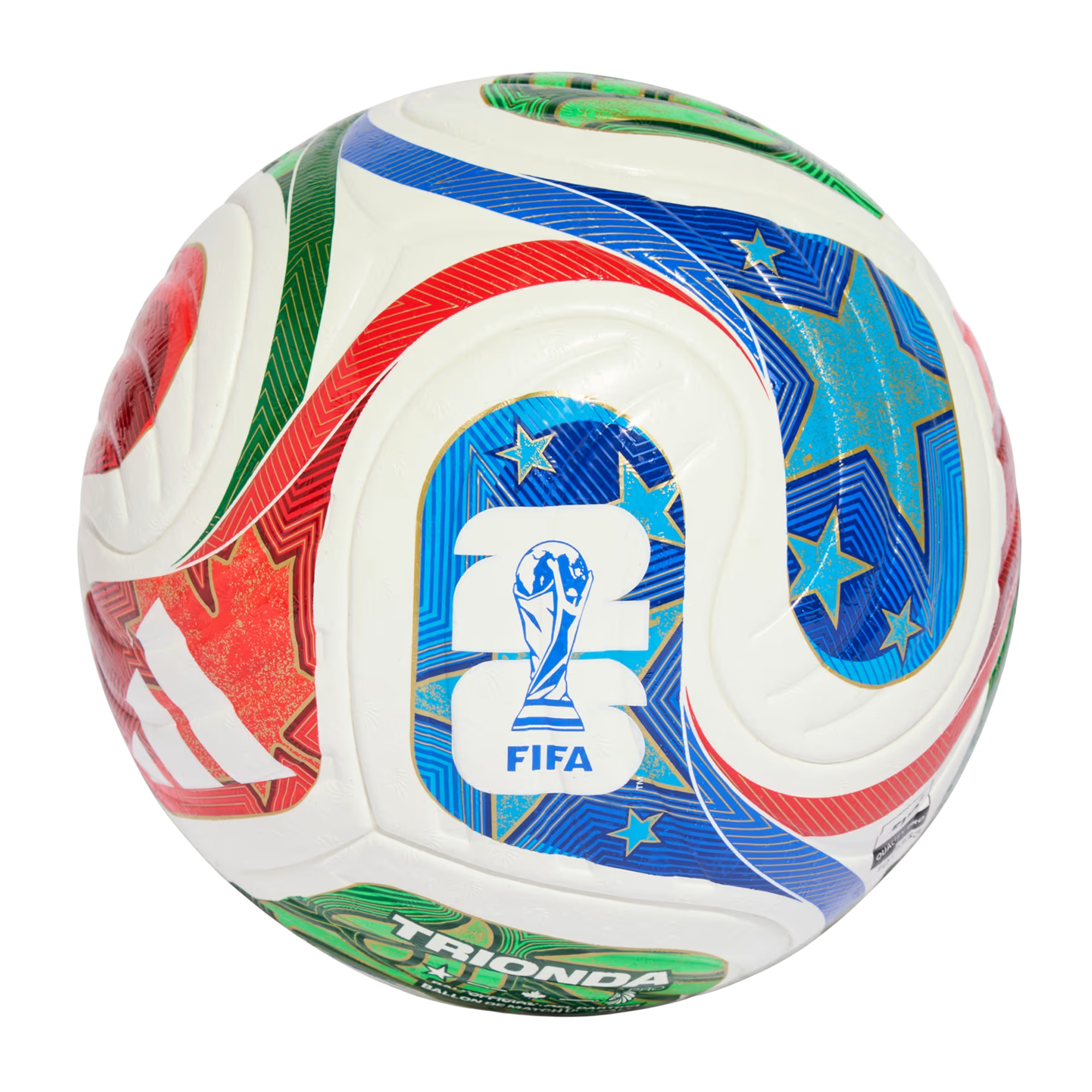 adidas FIFA World Cup 26 Trionda Pro OMB Soccer Ball (White/Red/Blue/Green)