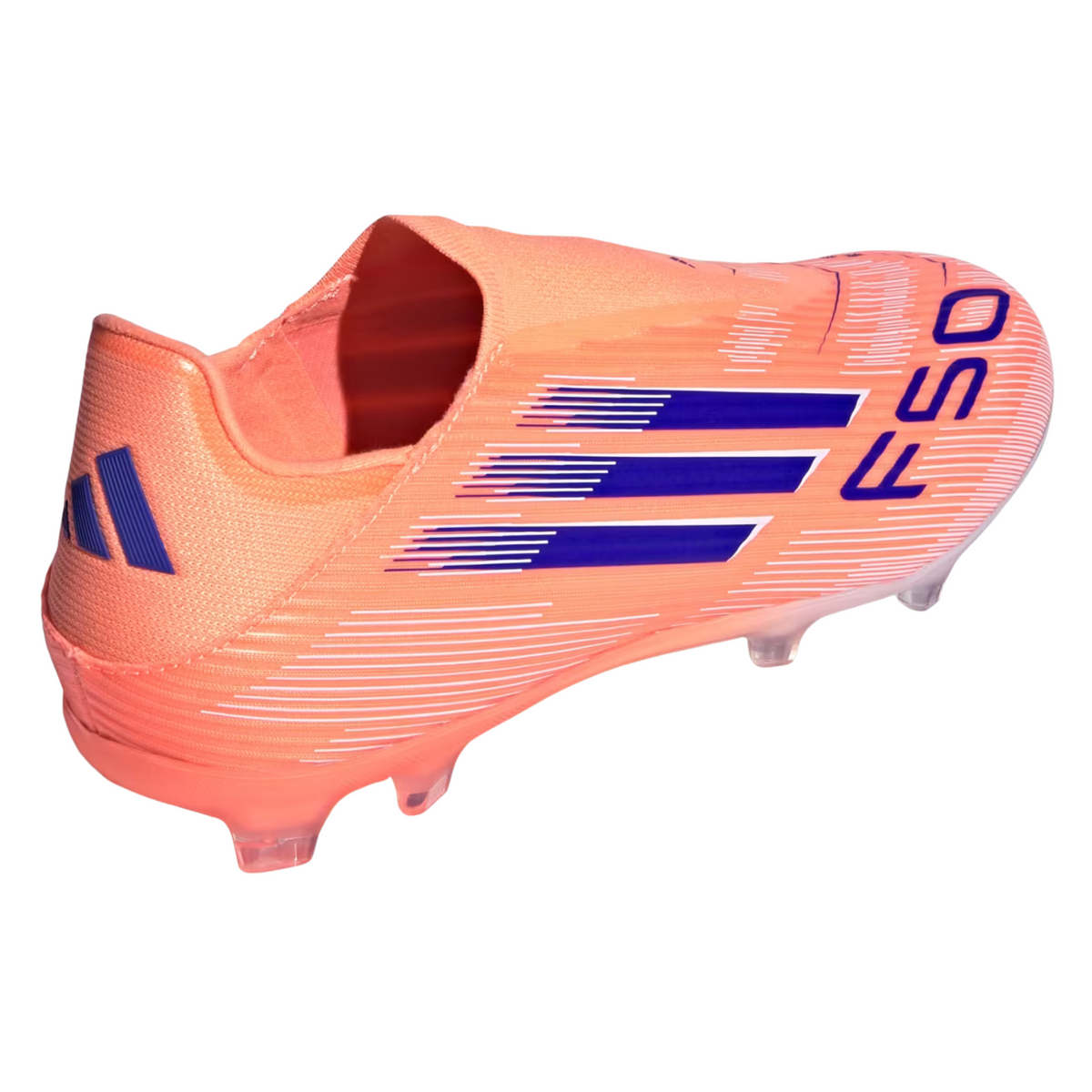 adidas F50 League Laceless FG/MG Soccer Cleats (Orange/Lucid Blue/White)